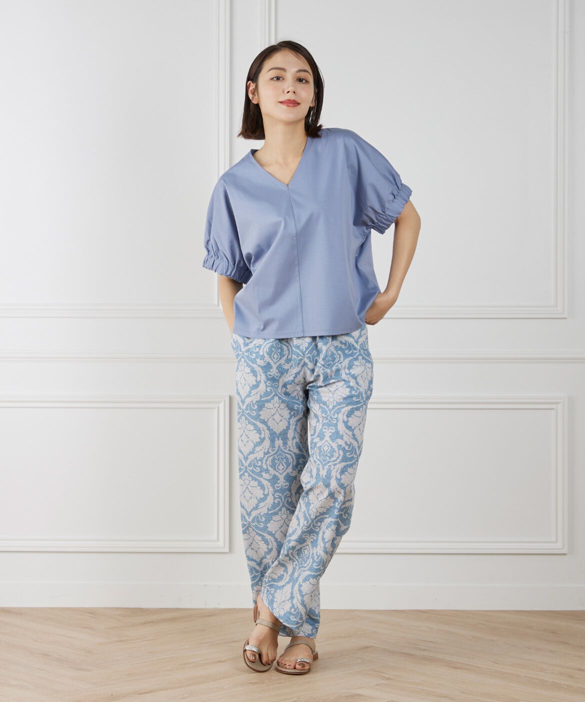 7-IDconcept.「ギャザースリーブプルオーバー」|Tシャツ・カットソー|