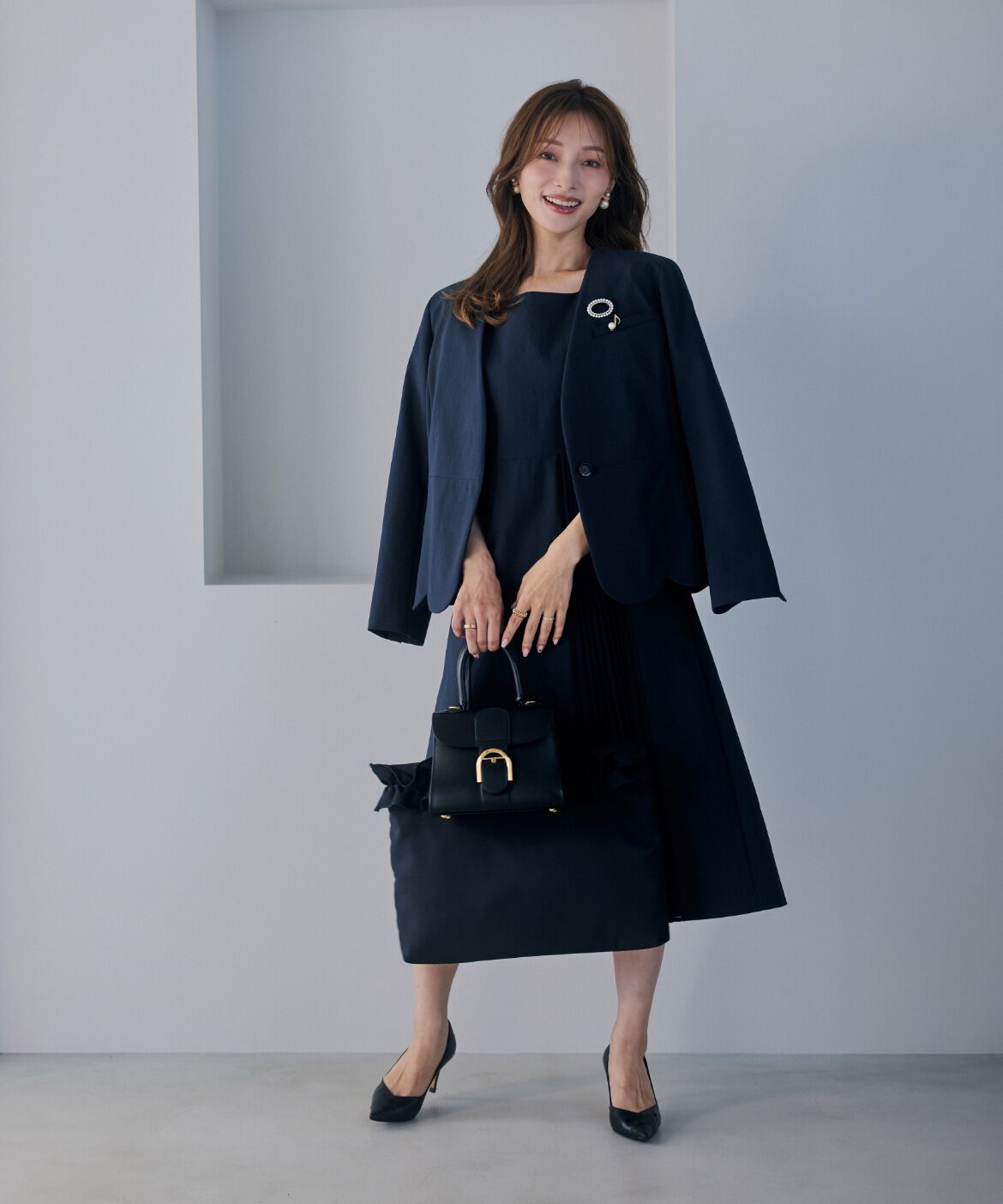 Maglie le cassetto「《ﾌﾟﾗｽｻｲｽﾞ》ﾊﾚ映えﾌﾟﾘｰﾂﾜﾝﾋﾟｰｽ《M Maglie le cassetto&times;」|ワンピース|