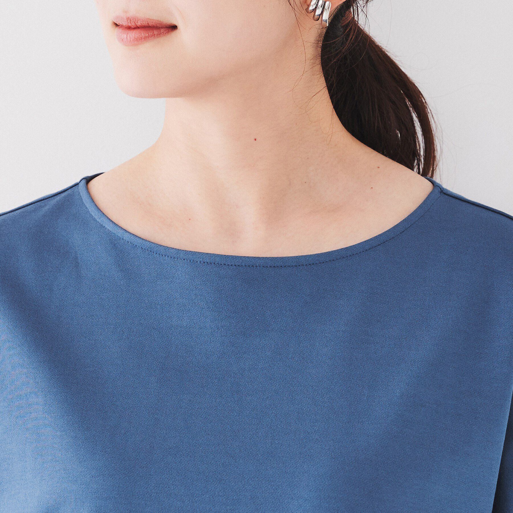 UNTITLED「【オシャレに体型カバー】ミニ裏毛ハイゲージカットソー」|Tシャツ・カットソー|