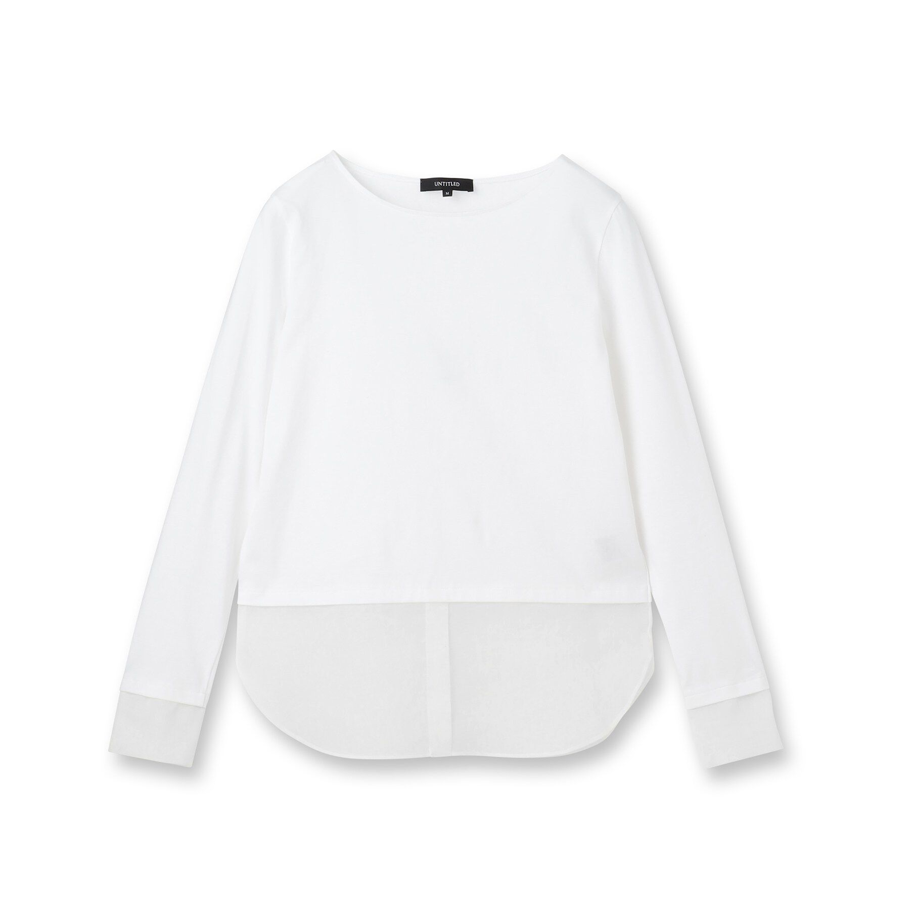 UNTITLED「【洗える/レイヤードTシャツ】シャツディテールレイヤードプルオーバー」|Tシャツ・カットソー|