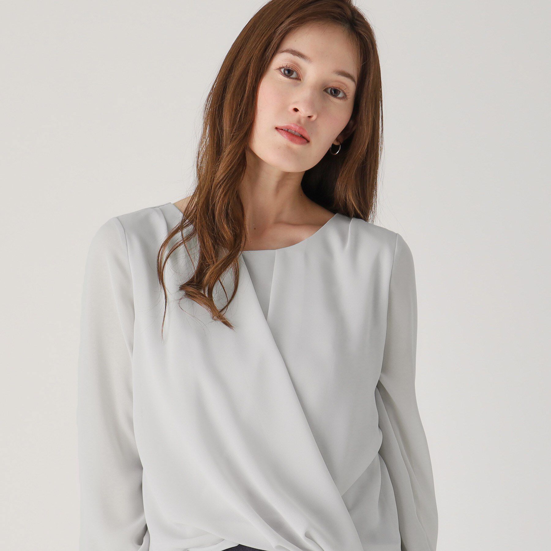 COUP DE CHANCE「【洗える／日本製／通勤】カシュクール風ブラウス」|シャツ・ブラウス|