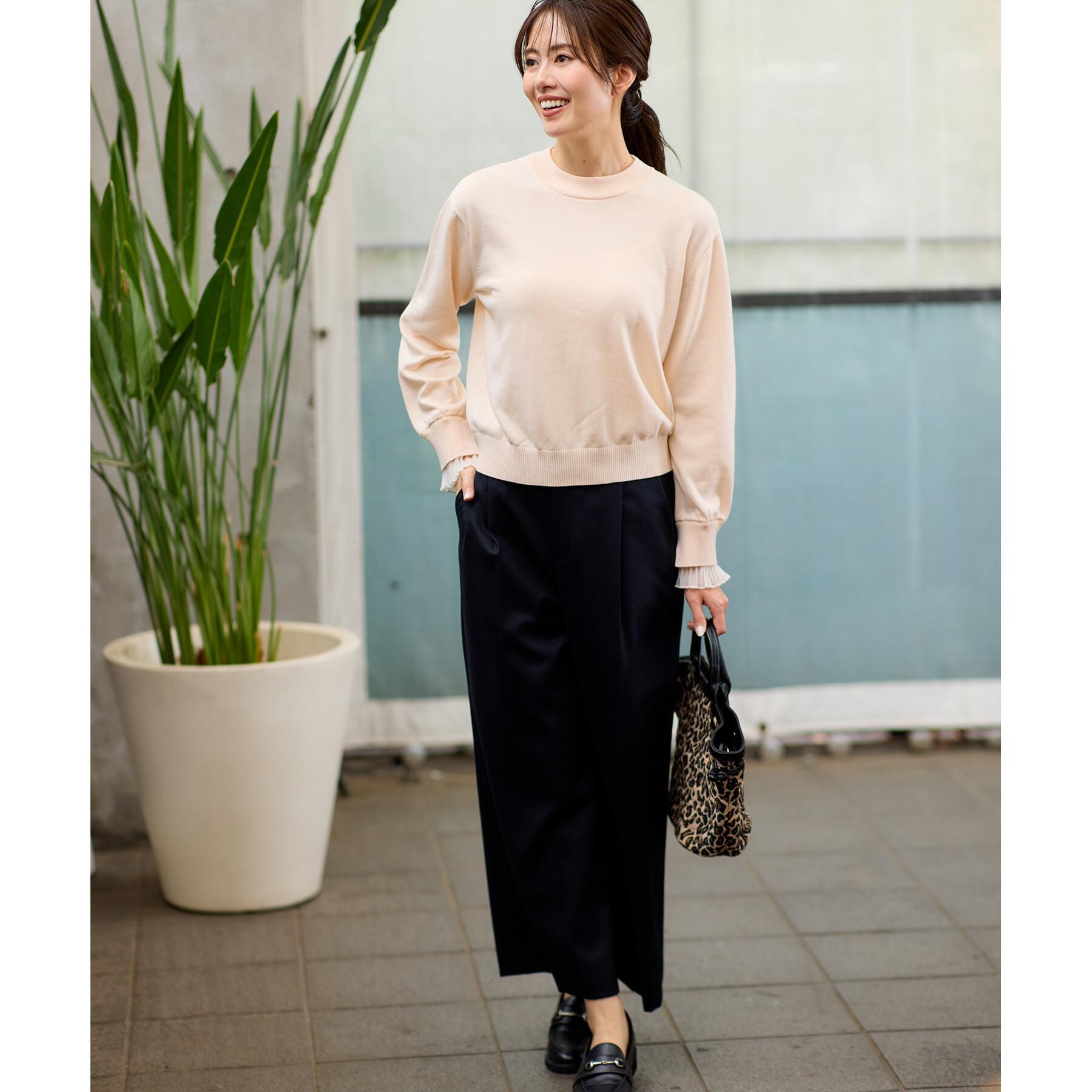 Reflect「【腰周りすっきり◎】ワイドクロップドパンツ」|その他|