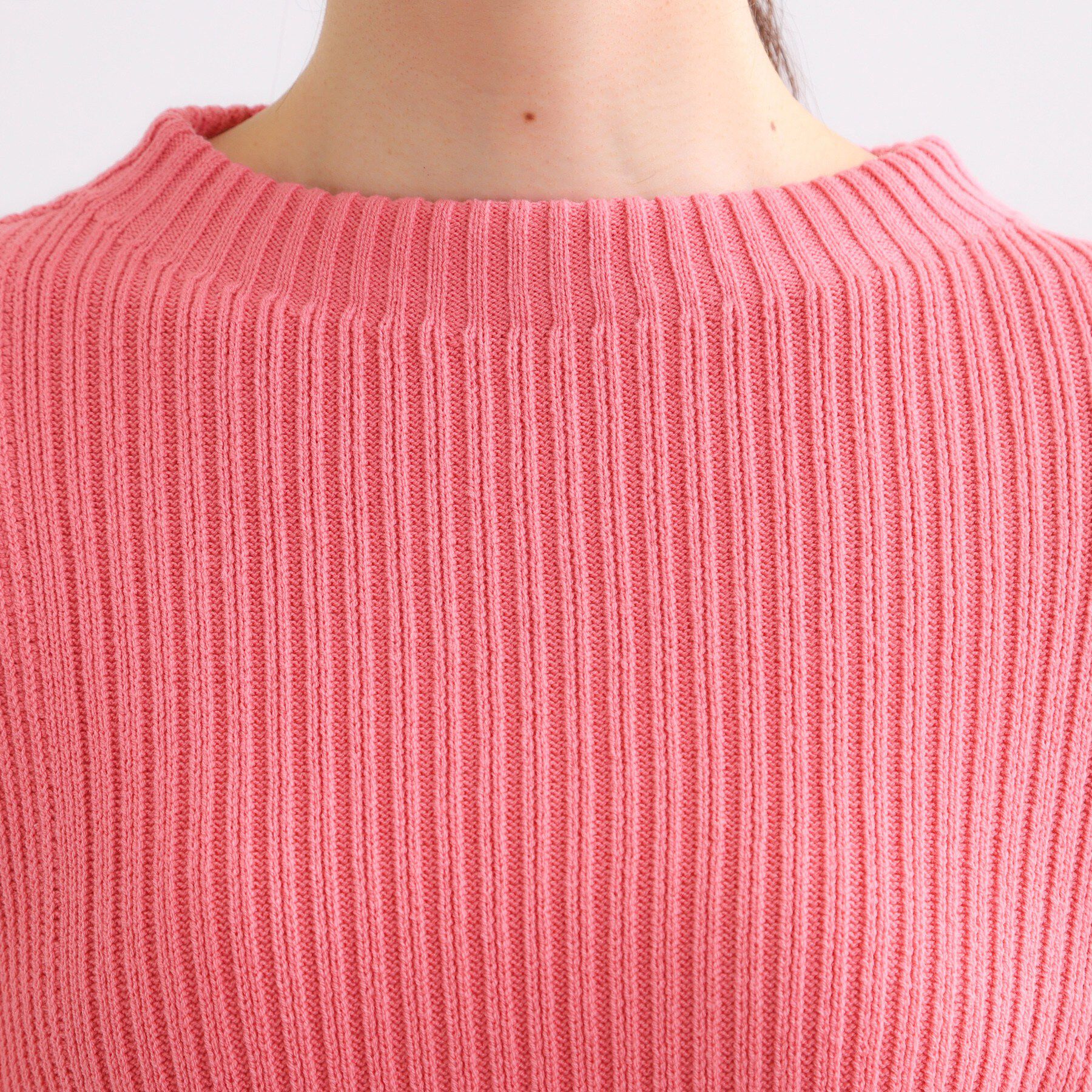 Reflect「【腰回りカバー／長め丈】モックネックニットプルオーバー」|ニット・セーター|