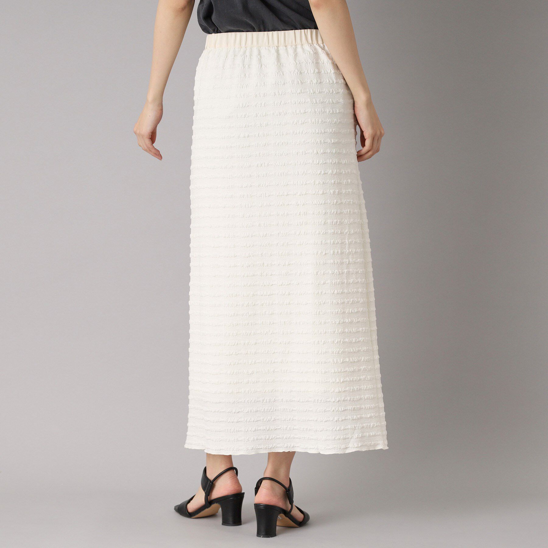 DRESSTERIOR「【ウエストゴム/洗える】フリルジャージスカート」|スカート|