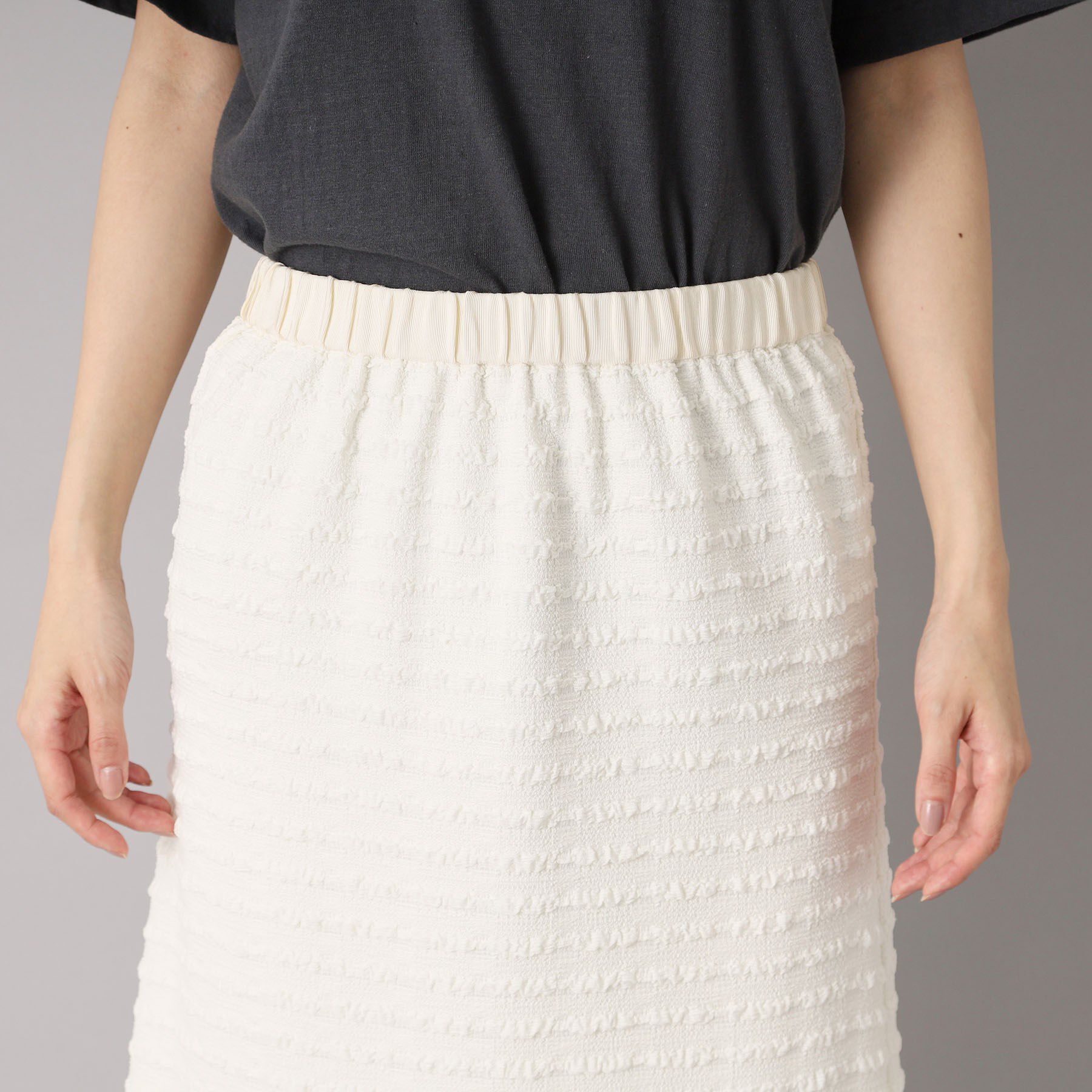 DRESSTERIOR「【ウエストゴム/洗える】フリルジャージスカート」|スカート|