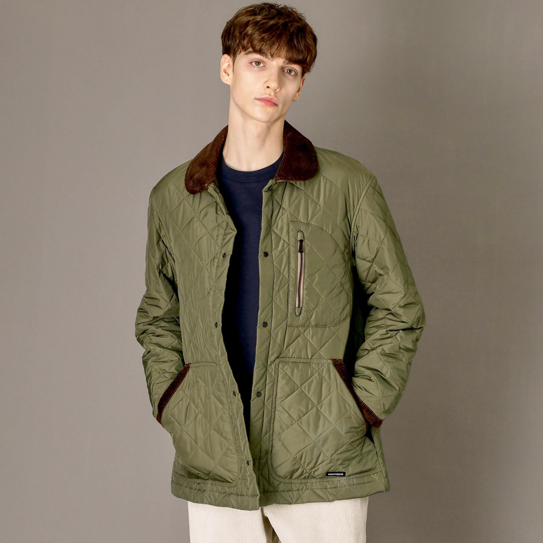 DRESSTERIOR「キルティング ハンティングジャケット」|ブルゾン・スタジャン|