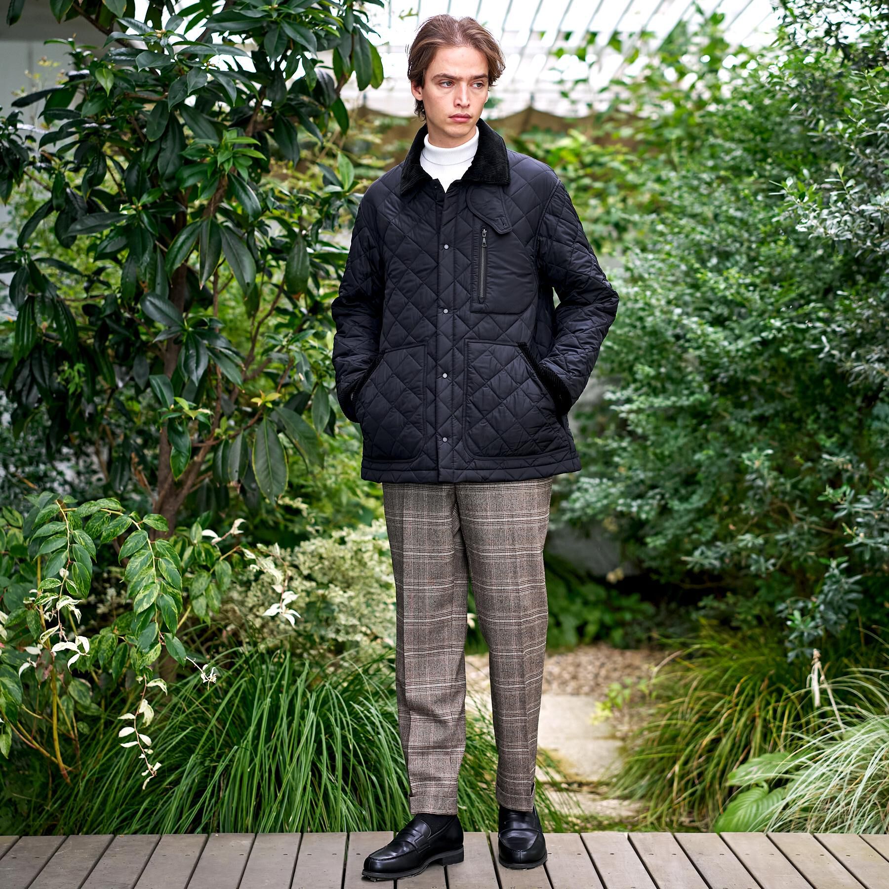 DRESSTERIOR「キルティング ハンティングジャケット」|ブルゾン・スタジャン|