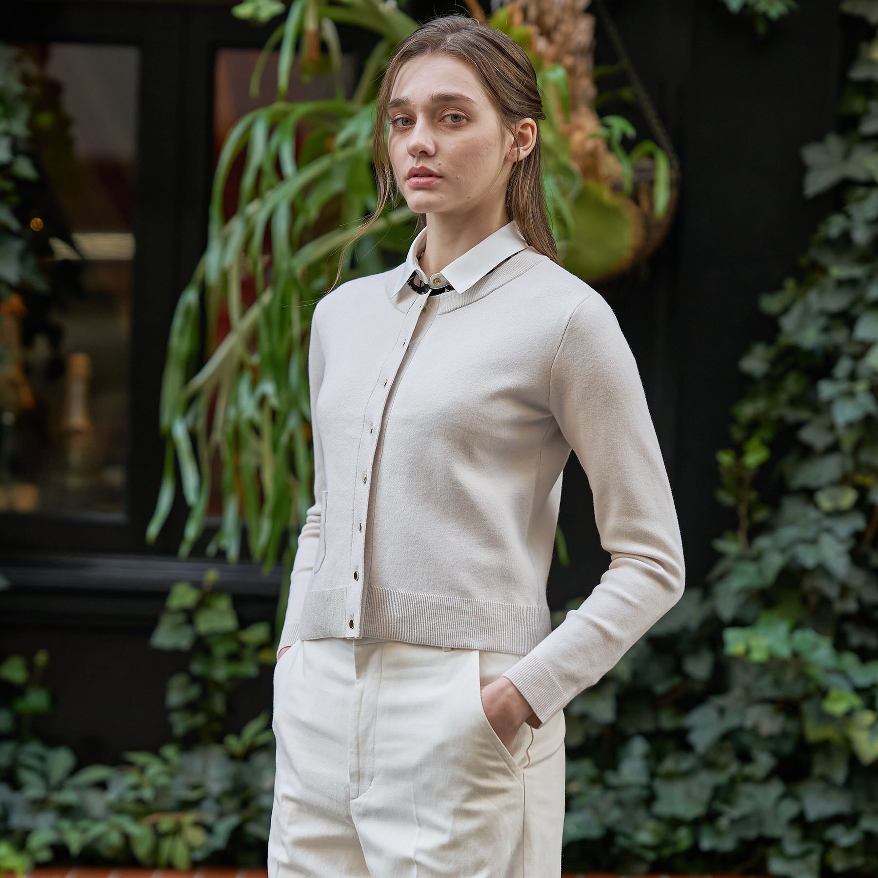 DRESSTERIOR「ウォッシャブルコットンカシミヤカーディガン」|カーディガン|