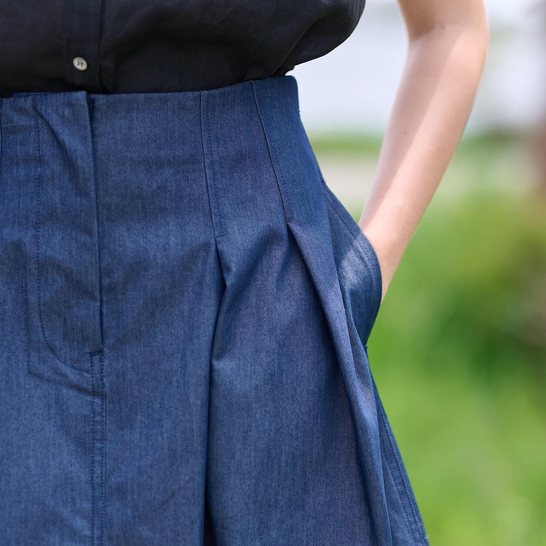 DRESSTERIOR「クールタッチタックデニムスカート」|スカート|