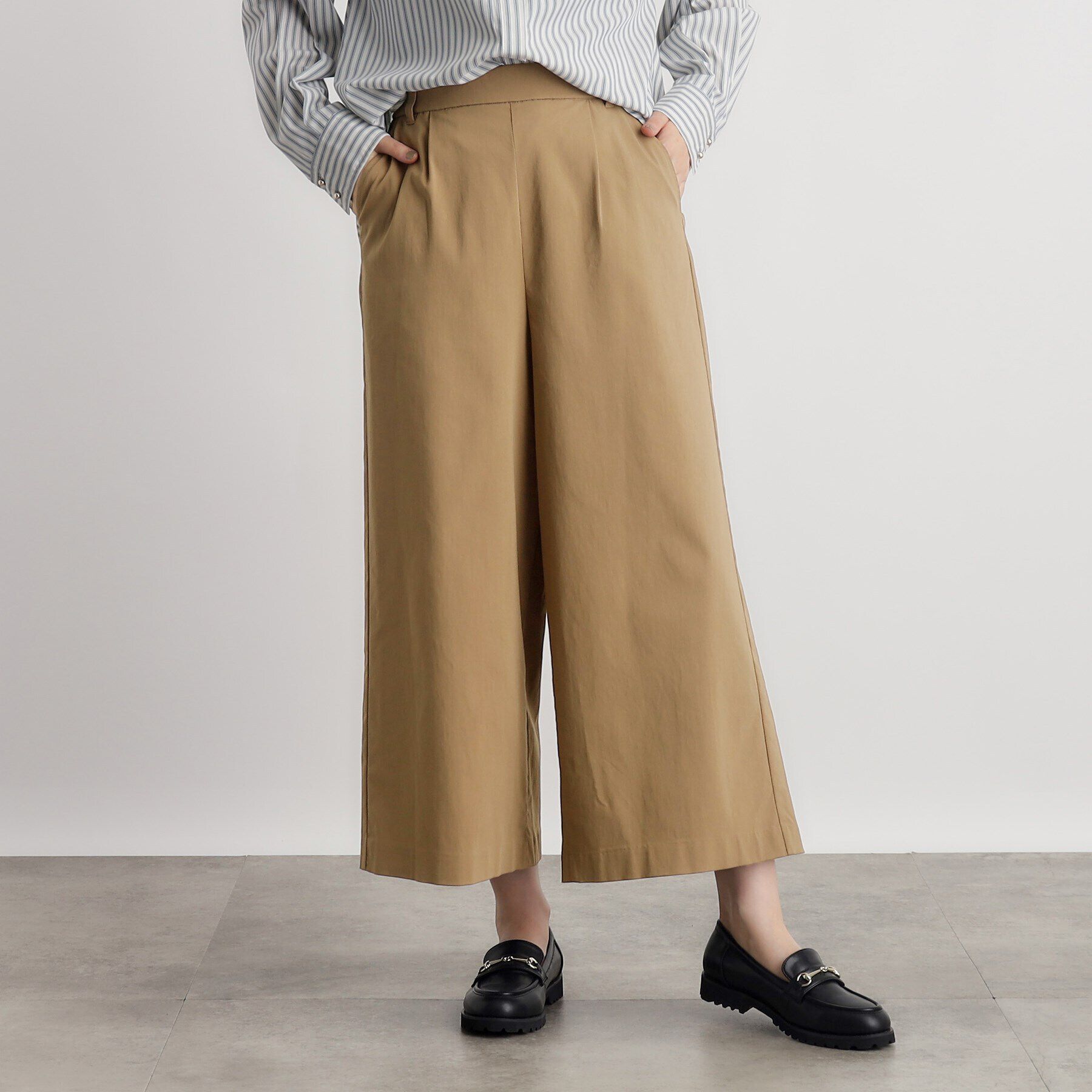 grove「【接触冷感】ハイパーストレッチワイドパンツ」|その他|モカブラウン(042