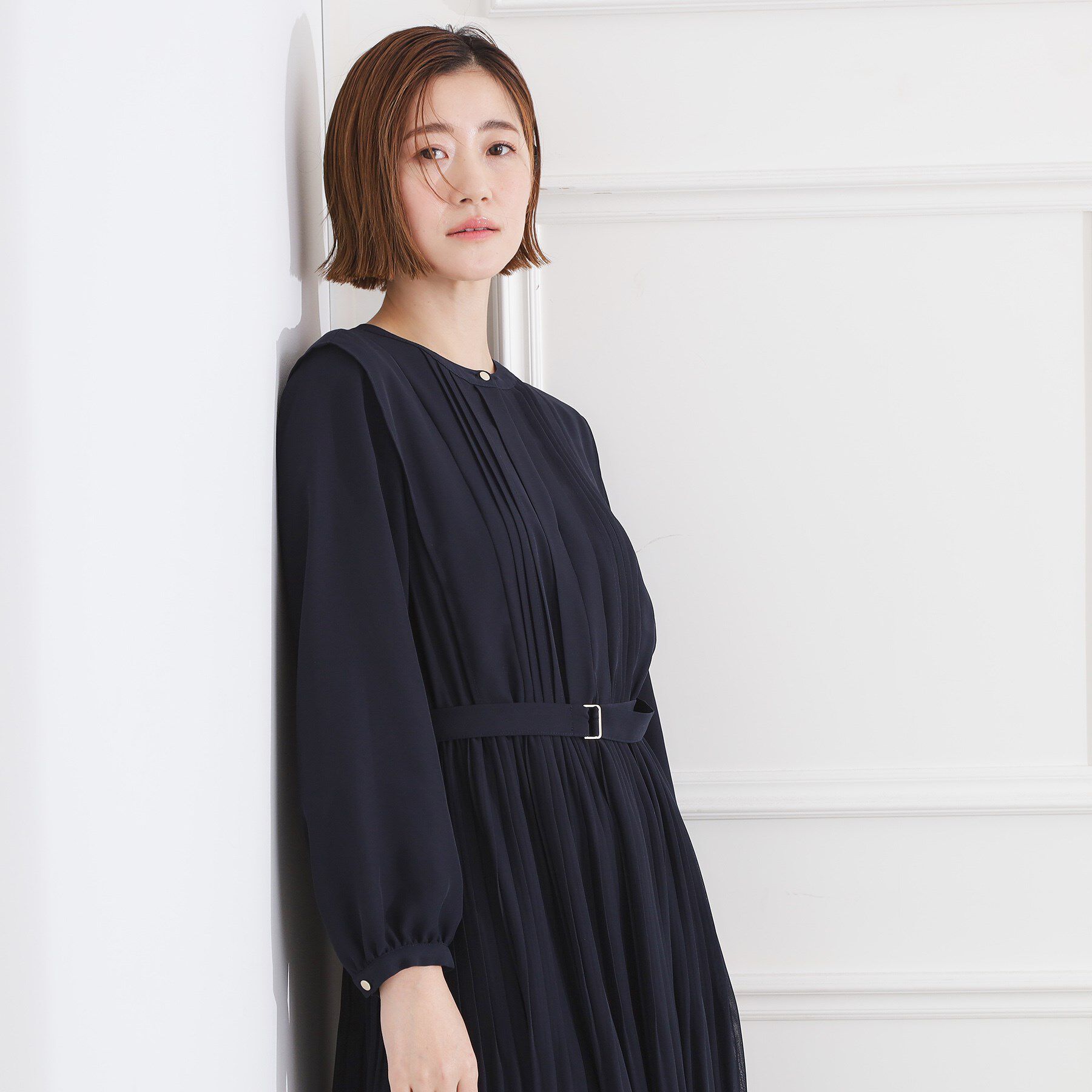 grove「【手洗いOK】シフォンプリーツワンピース」|ワンピース|