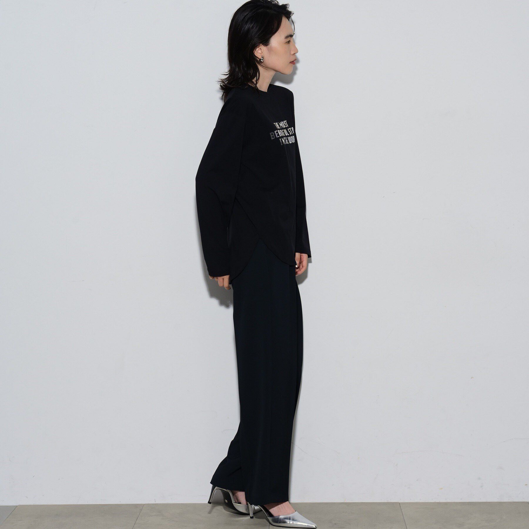 GALLEST「箔ロゴプリントロングTシャツ」|Tシャツ・カットソー|