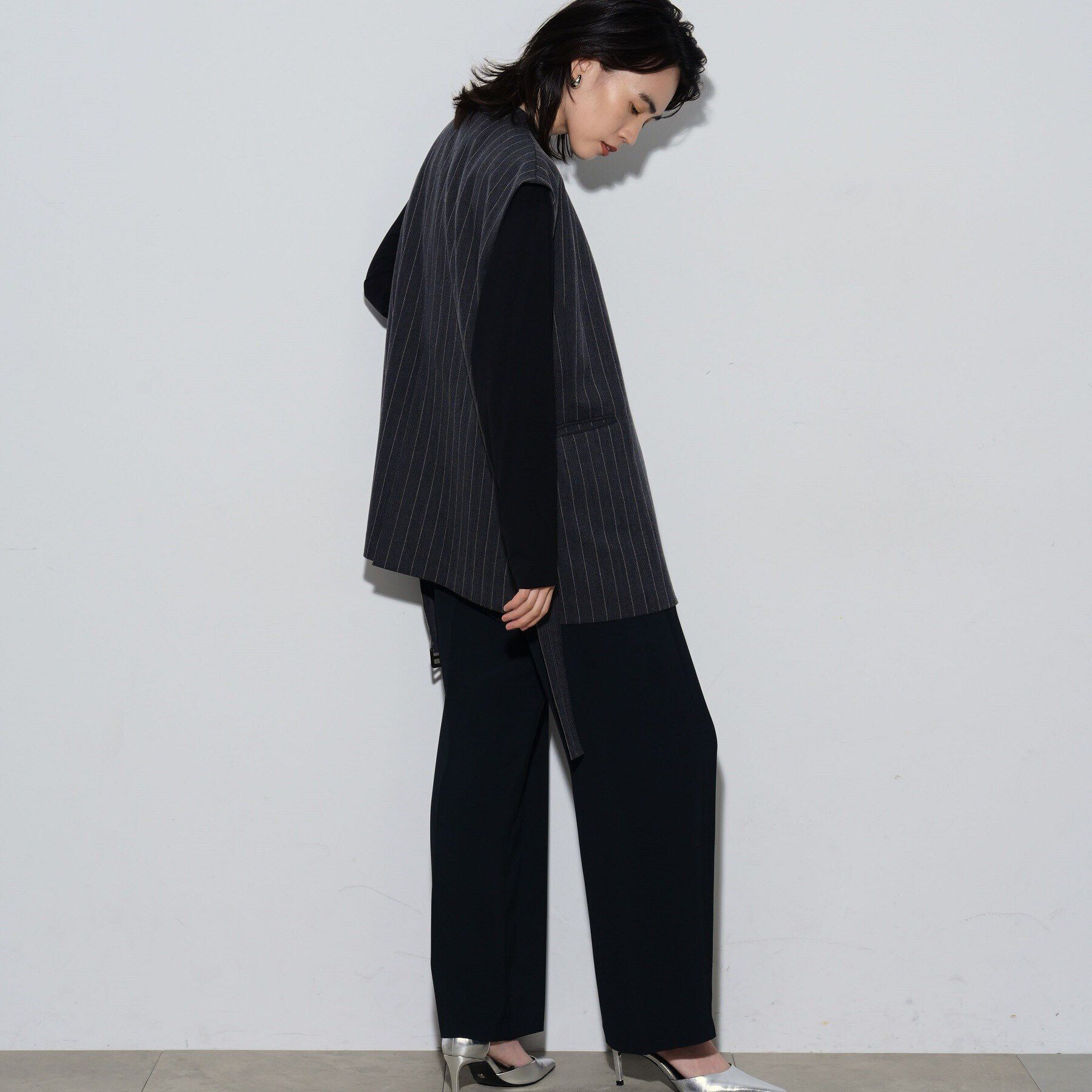 GALLEST「ノーカラーボックスジレ」|ベスト・ジレ|