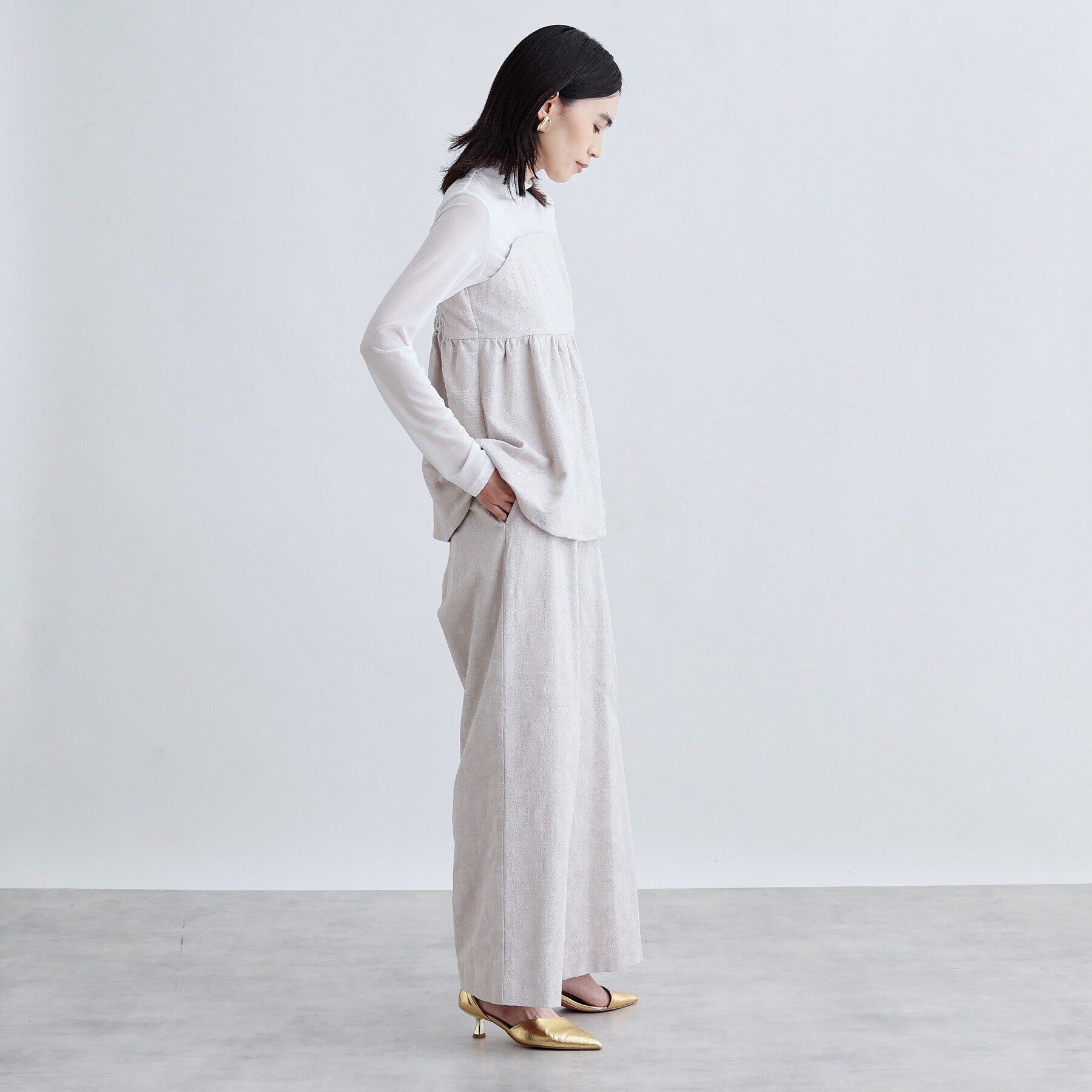 GALLEST「【セレモニー/セットアップ可能】フローラルジャカードパンツ」|その他|