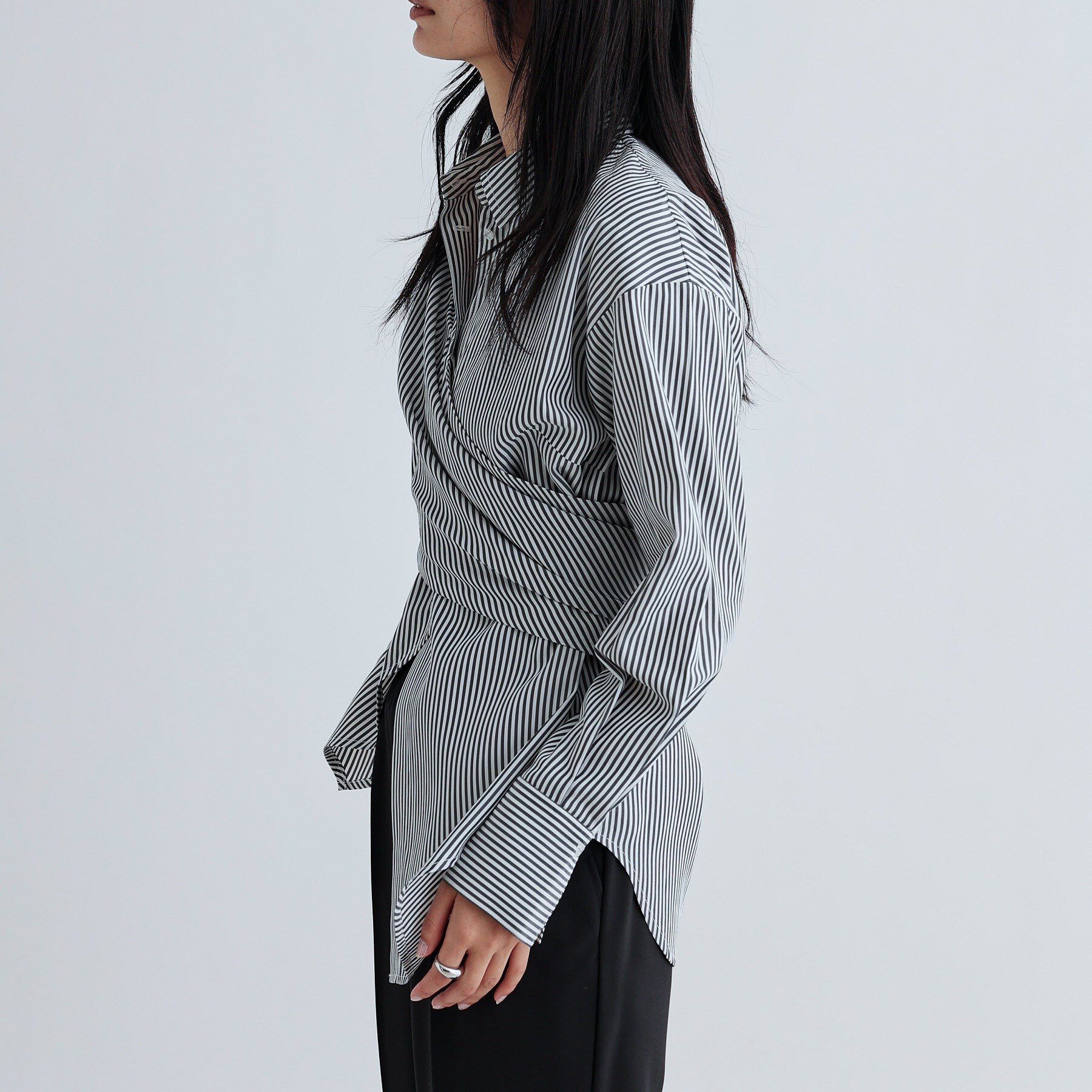 GALLEST「マルチウェイストライプカシュクールシャツ」|シャツ・ブラウス|