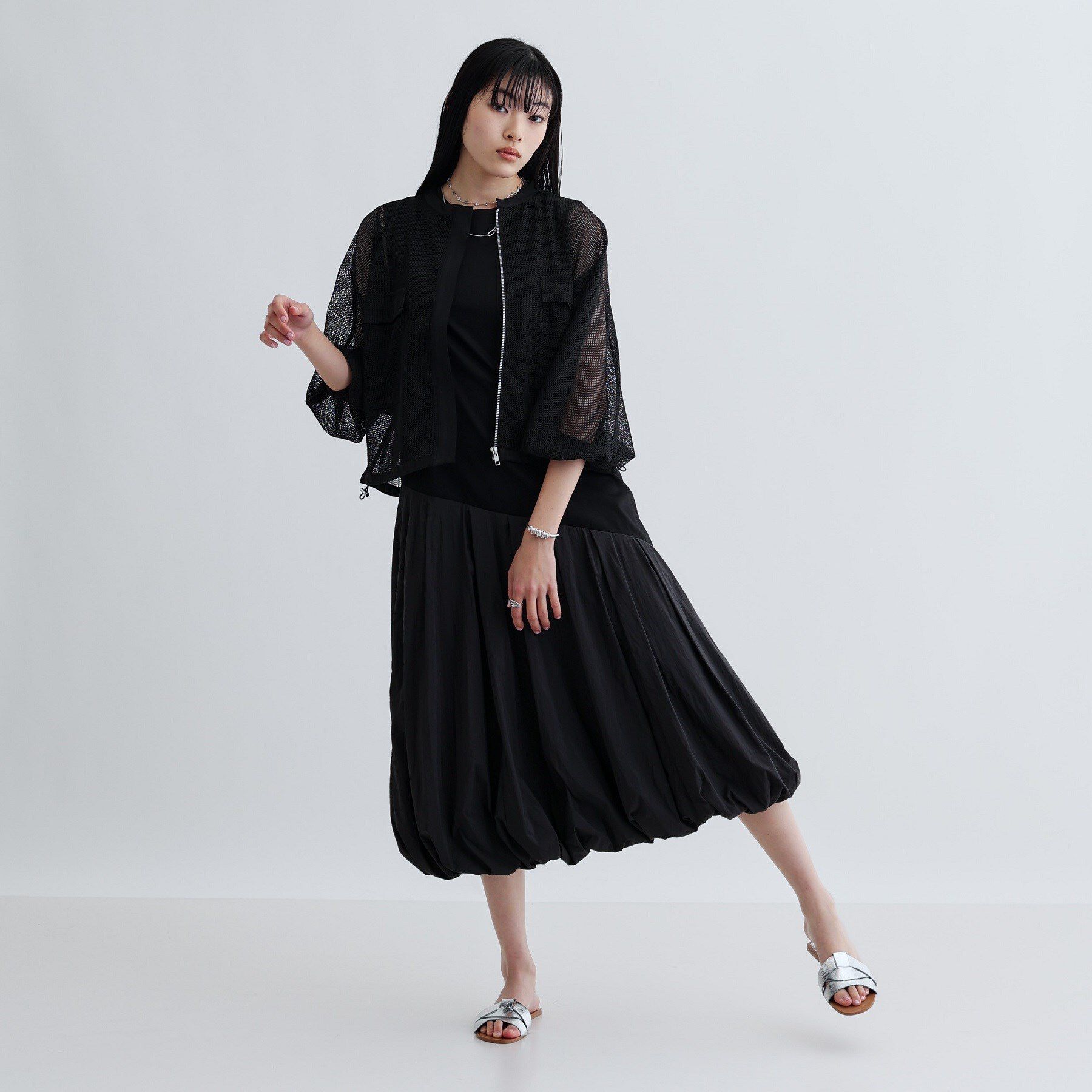 GALLEST「スピンドルメッシュブルゾン」|ブルゾン・スタジャン|