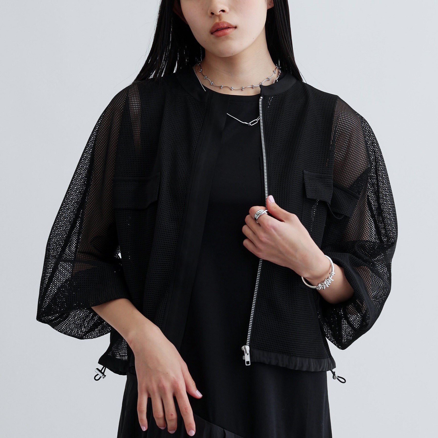 GALLEST「スピンドルメッシュブルゾン」|ブルゾン・スタジャン|