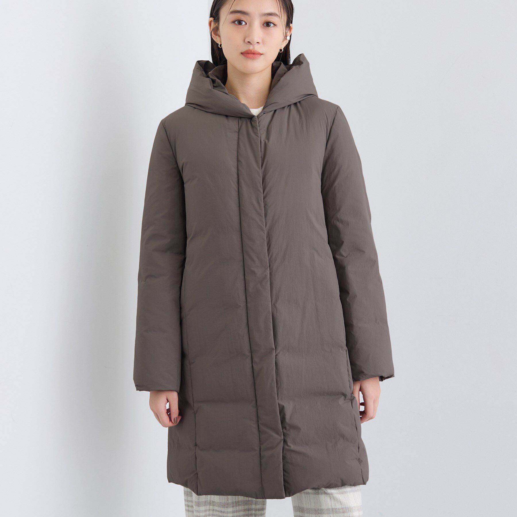 INDIVI「【撥水／洗える】ステッチレス ロングダウンコート」|ダウン|