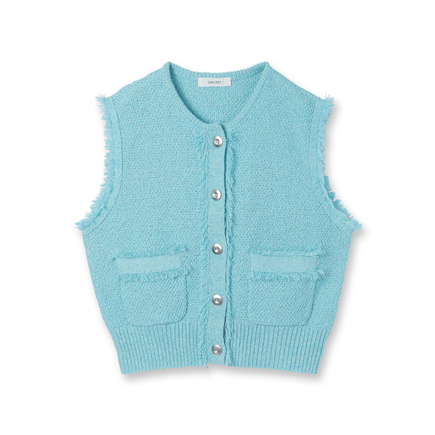 GALLEST「【オケージョン対応】ラメニットベスト」|ベスト・ジレ|ブルー(492)