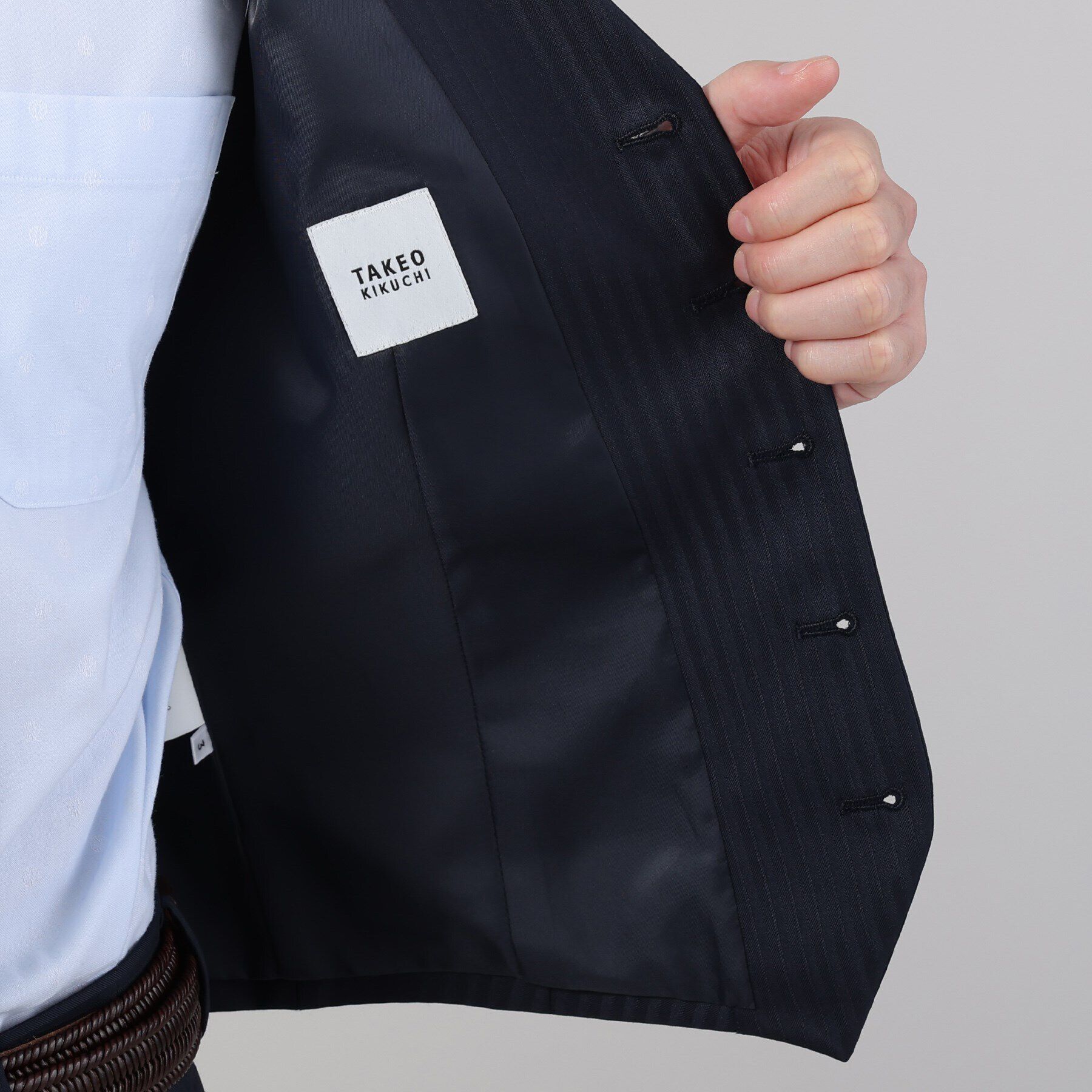 TAKEO KIKUCHI「【Sサイズ～】シャイニーヘリンボンストライプ ベスト」|スーツ|