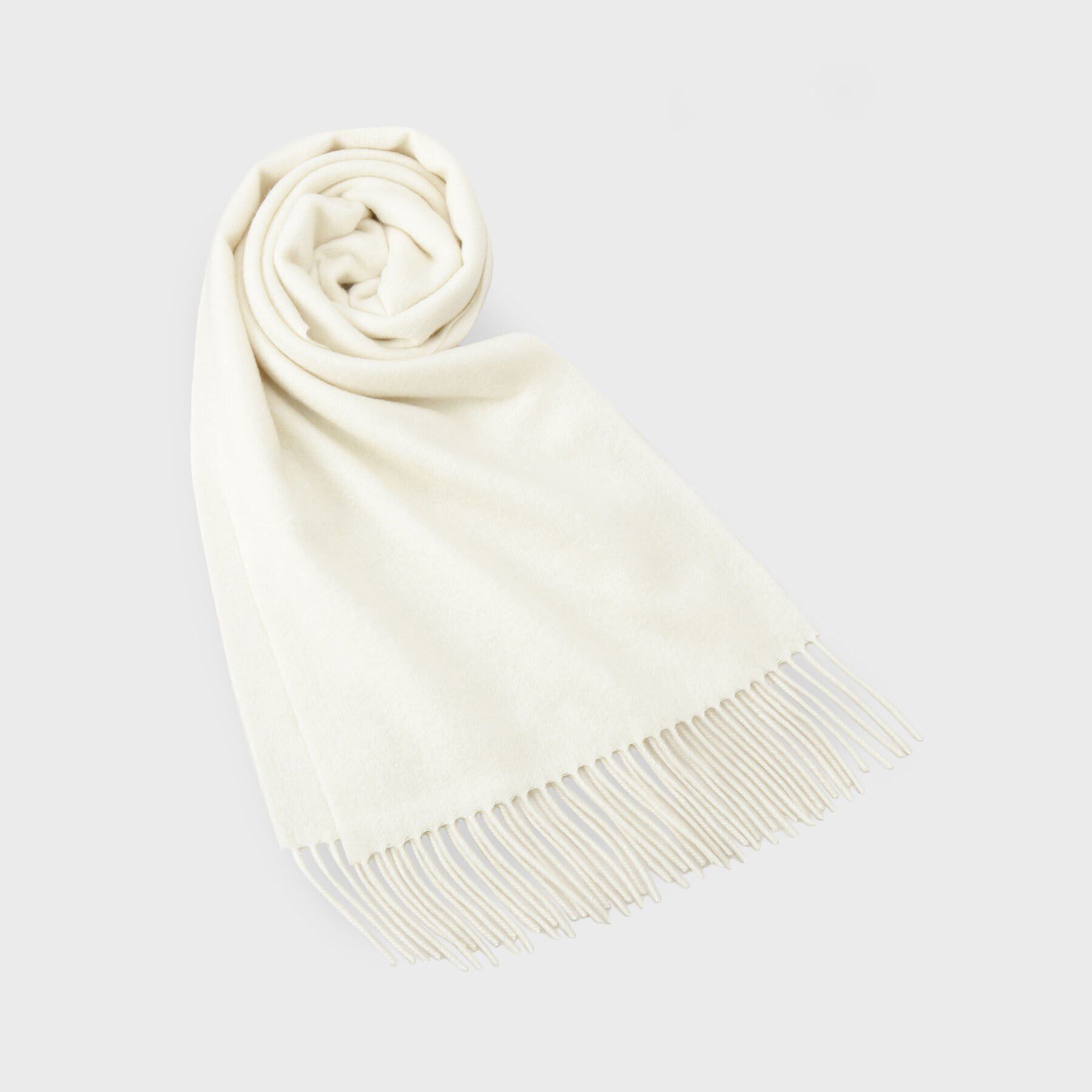 TAKEO KIKUCHI「【洗えるベビーカシミヤ】無地 マフラー」|ストール|オフホワイト(003