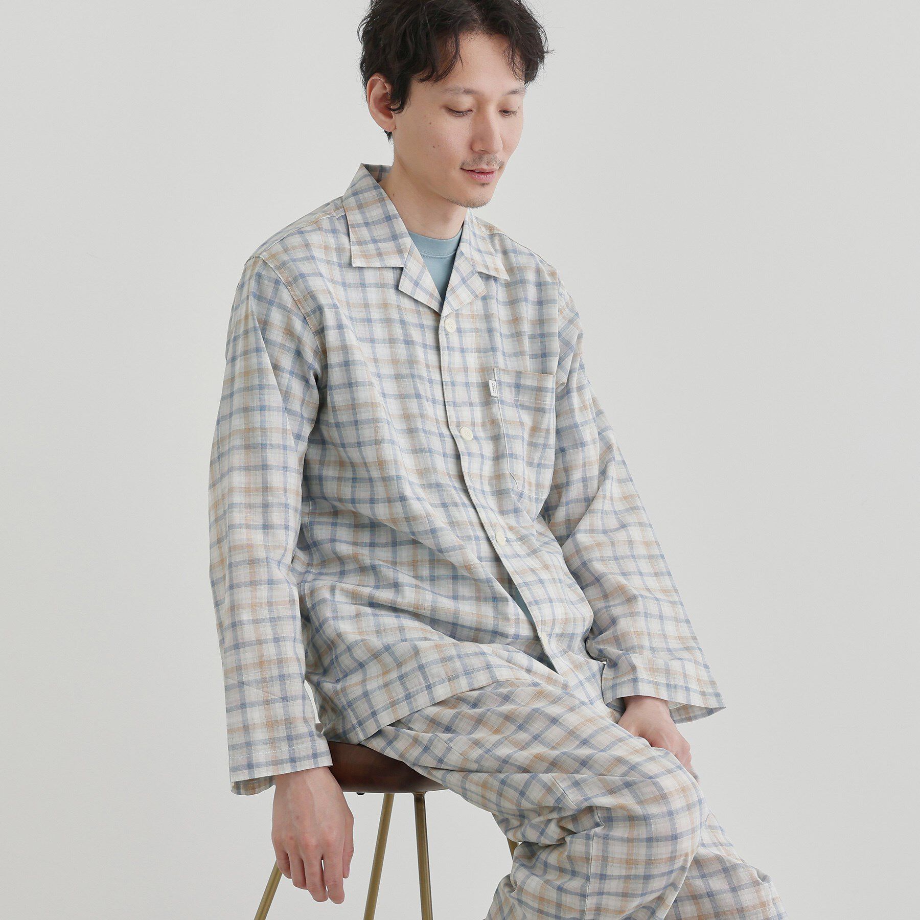 TAKEO KIKUCHI「ギンガムチェックテーラードパジャマ」|ルームウェア|