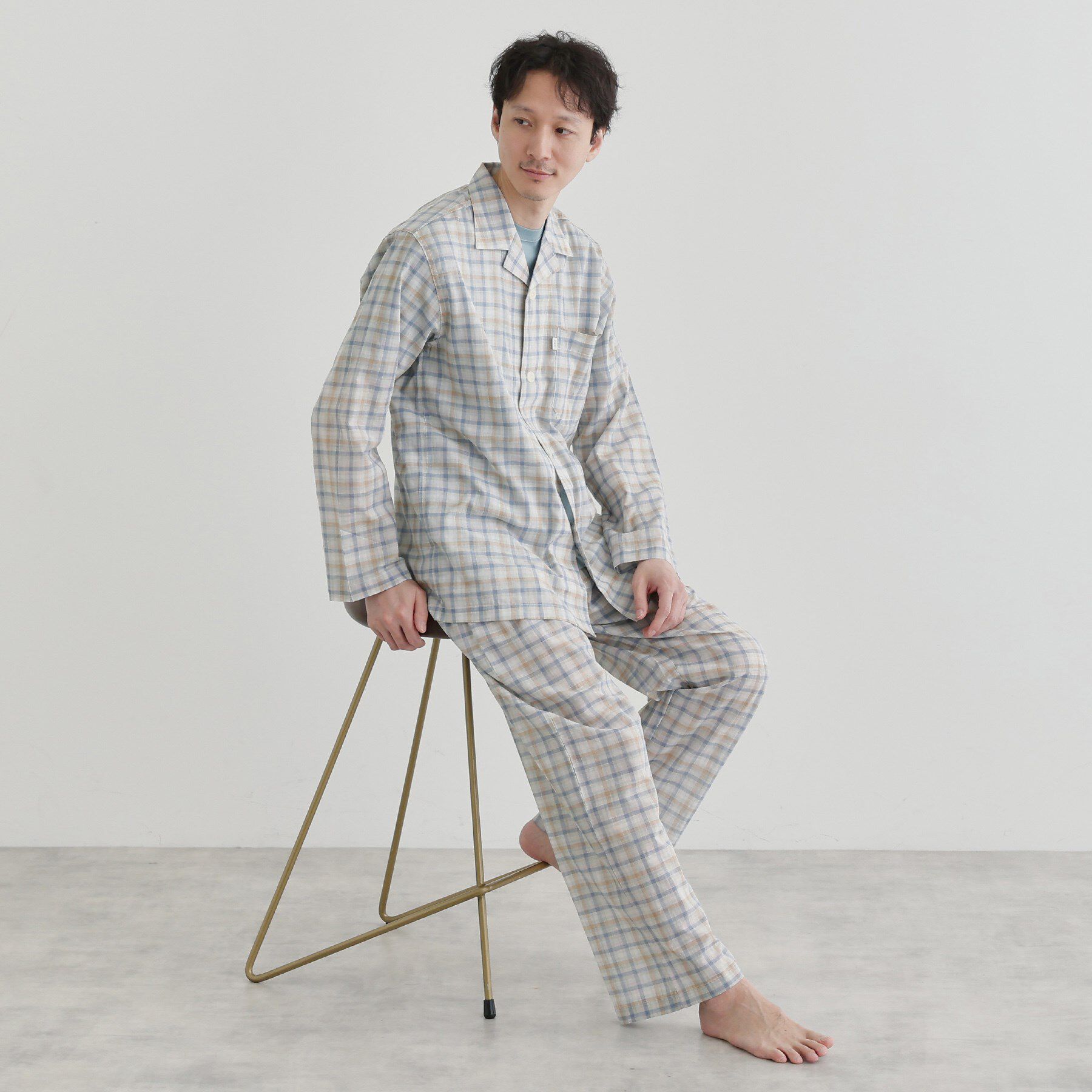 TAKEO KIKUCHI「ギンガムチェックテーラードパジャマ」|ルームウェア|