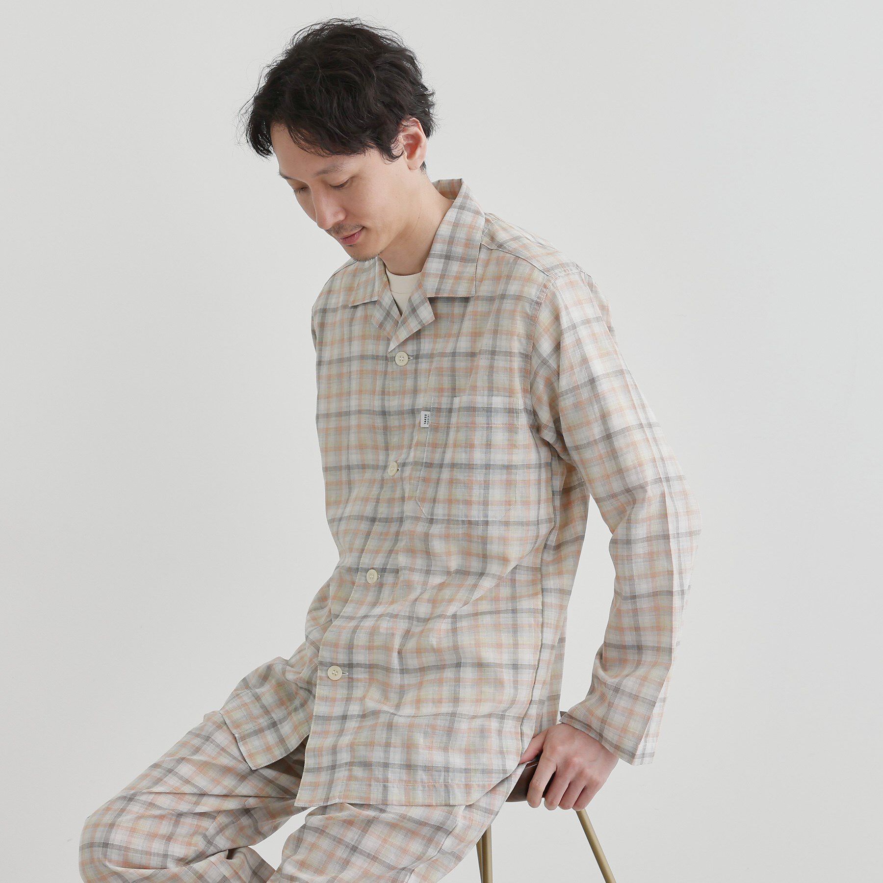 TAKEO KIKUCHI「ギンガムチェックテーラードパジャマ」|ルームウェア|