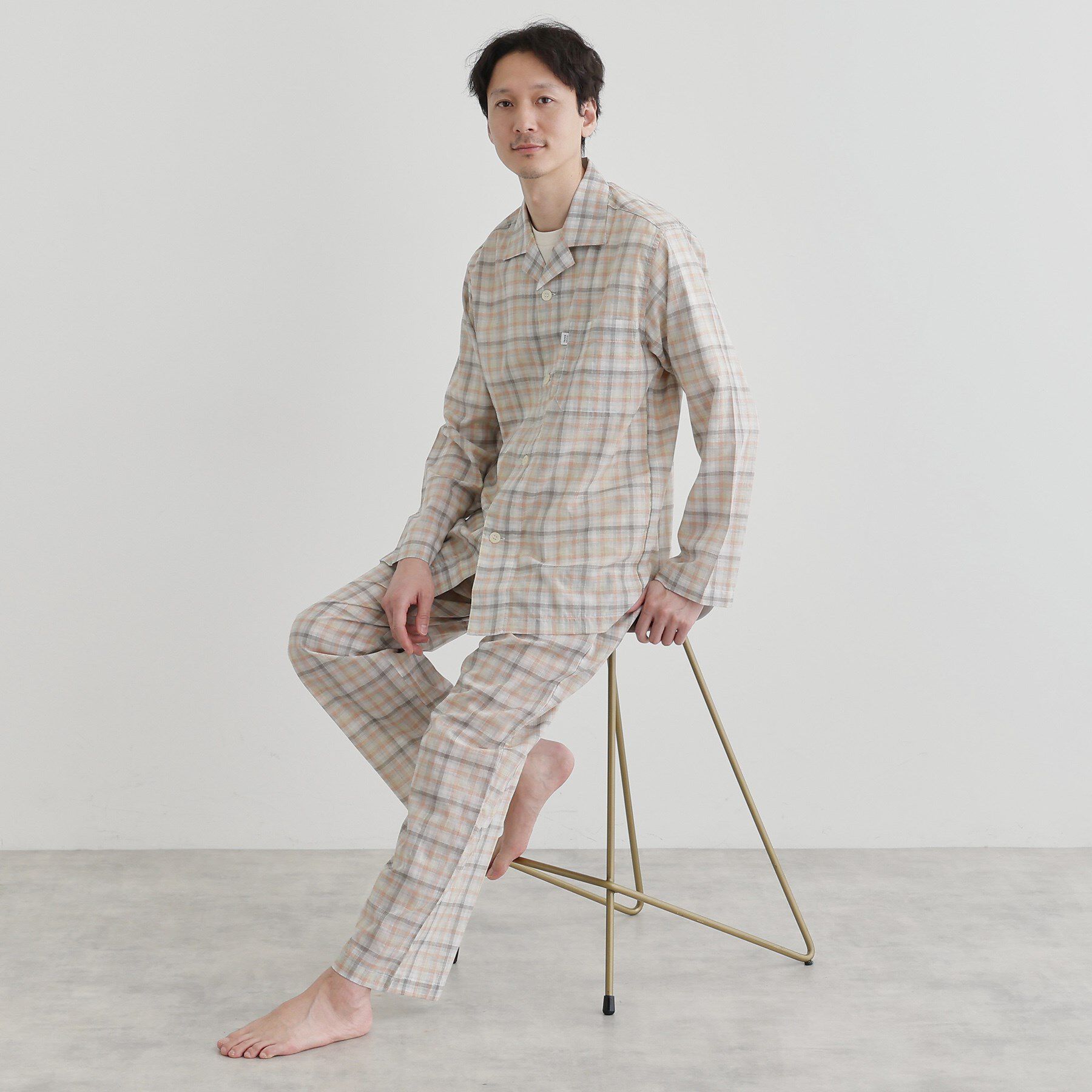 TAKEO KIKUCHI「ギンガムチェックテーラードパジャマ」|ルームウェア|