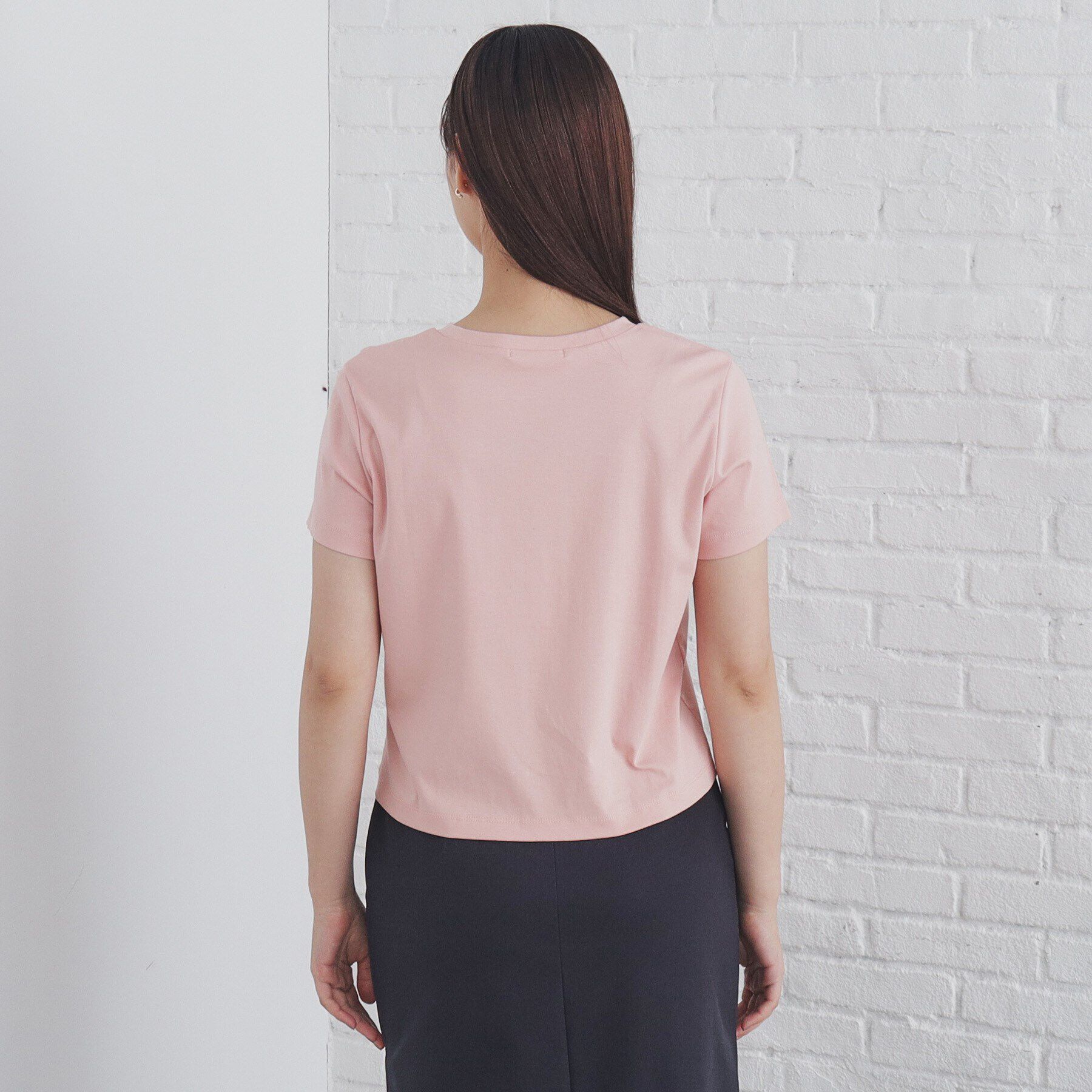 index「《美人百花掲載》クールタッチ短丈ビジューTシャツ【洗濯機洗い/接触冷感】」|Tシャツ・カットソー|