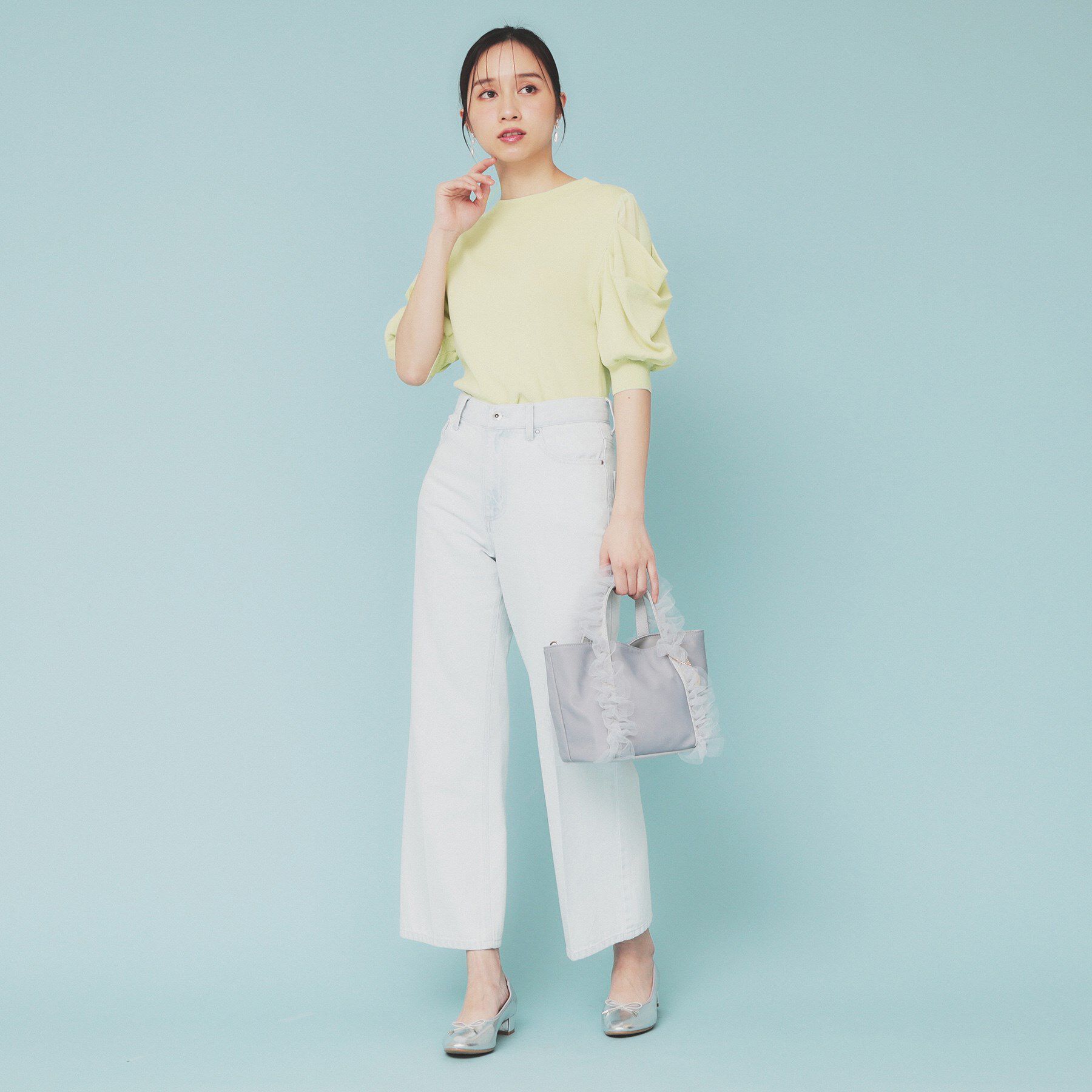 index「シアーレイヤードスリーブニット【洗濯機洗い可】」|ニット・セーター|