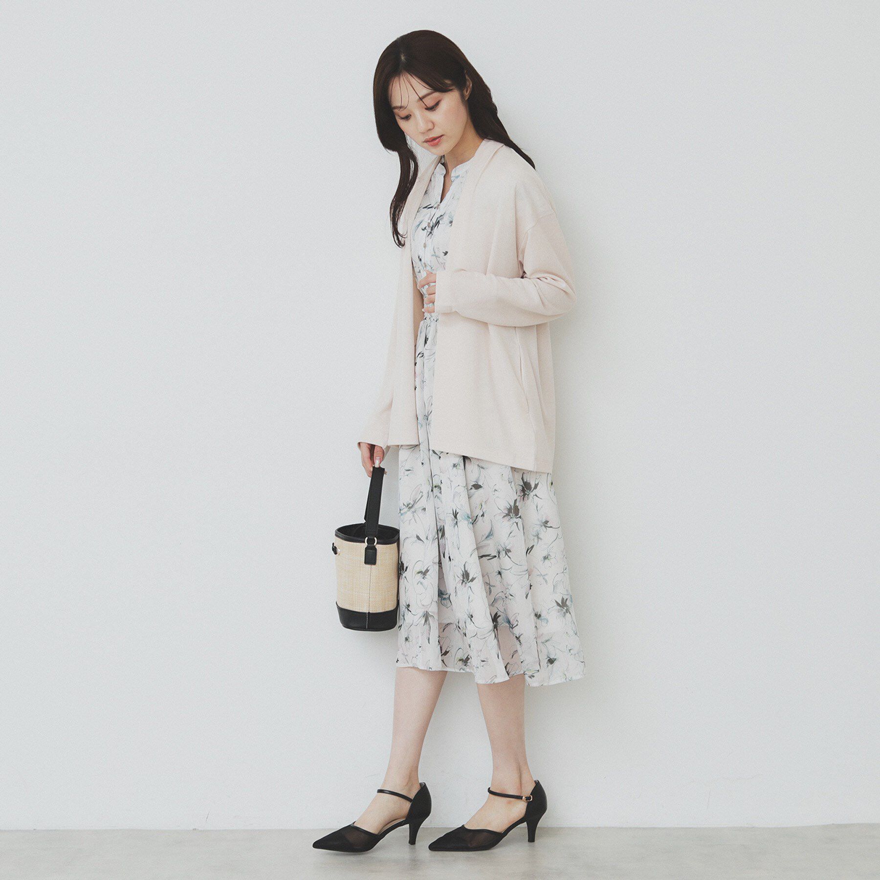 index「シアージャージミドル丈カーディガン【接触冷感/UVケア/洗濯機洗い可】」|カーディガン|