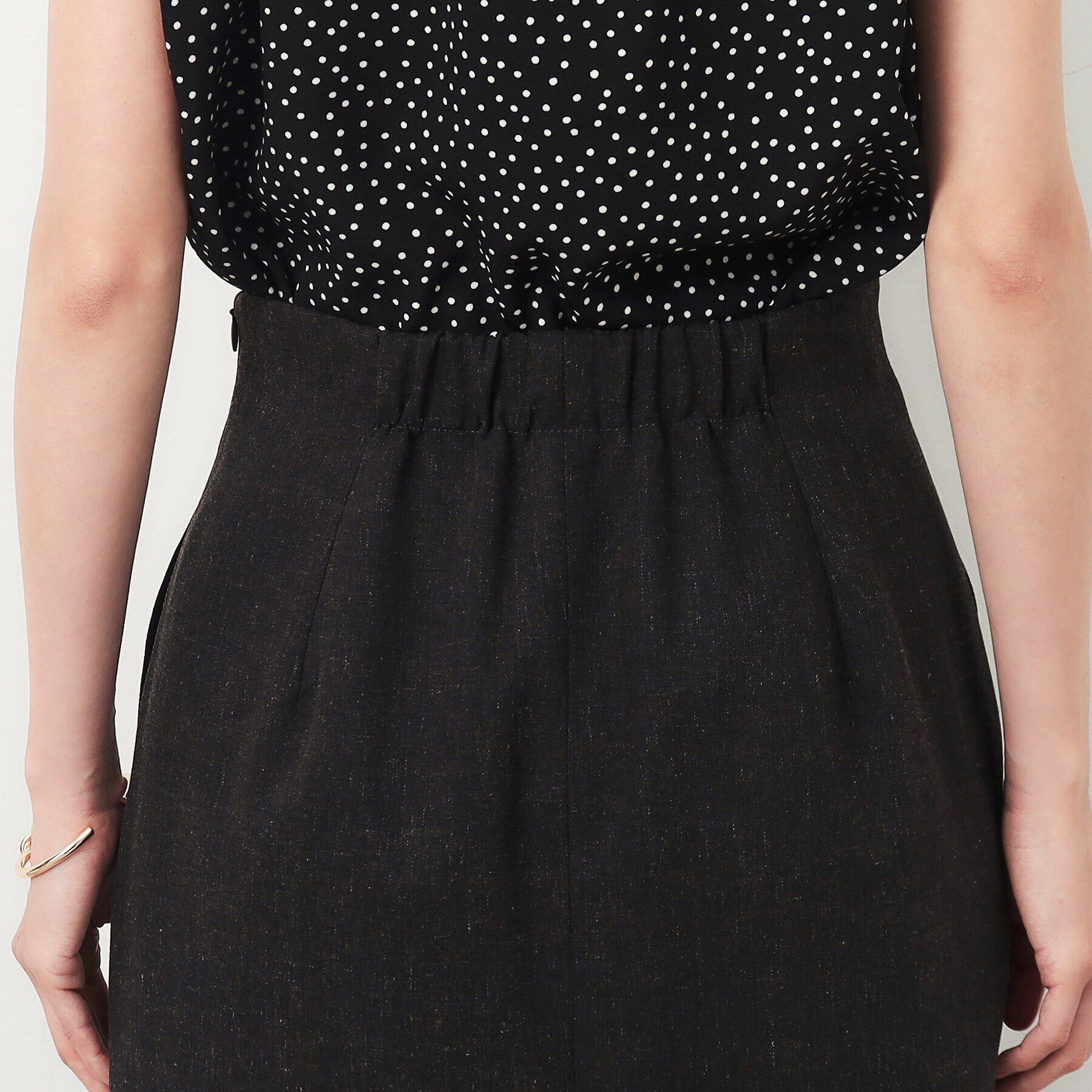 OPAQUE.CLIP「麻混ストレッチタイトスカート【洗濯機洗い可】」|スカート|