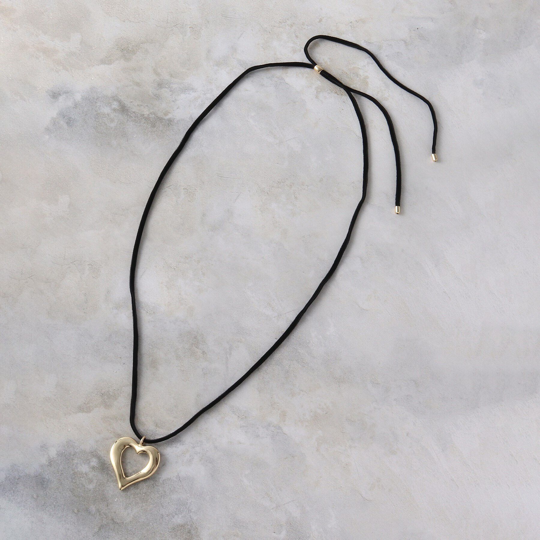 OPAQUE.CLIP「メタルハート&times;ベロアペンダント」|ネックレス|