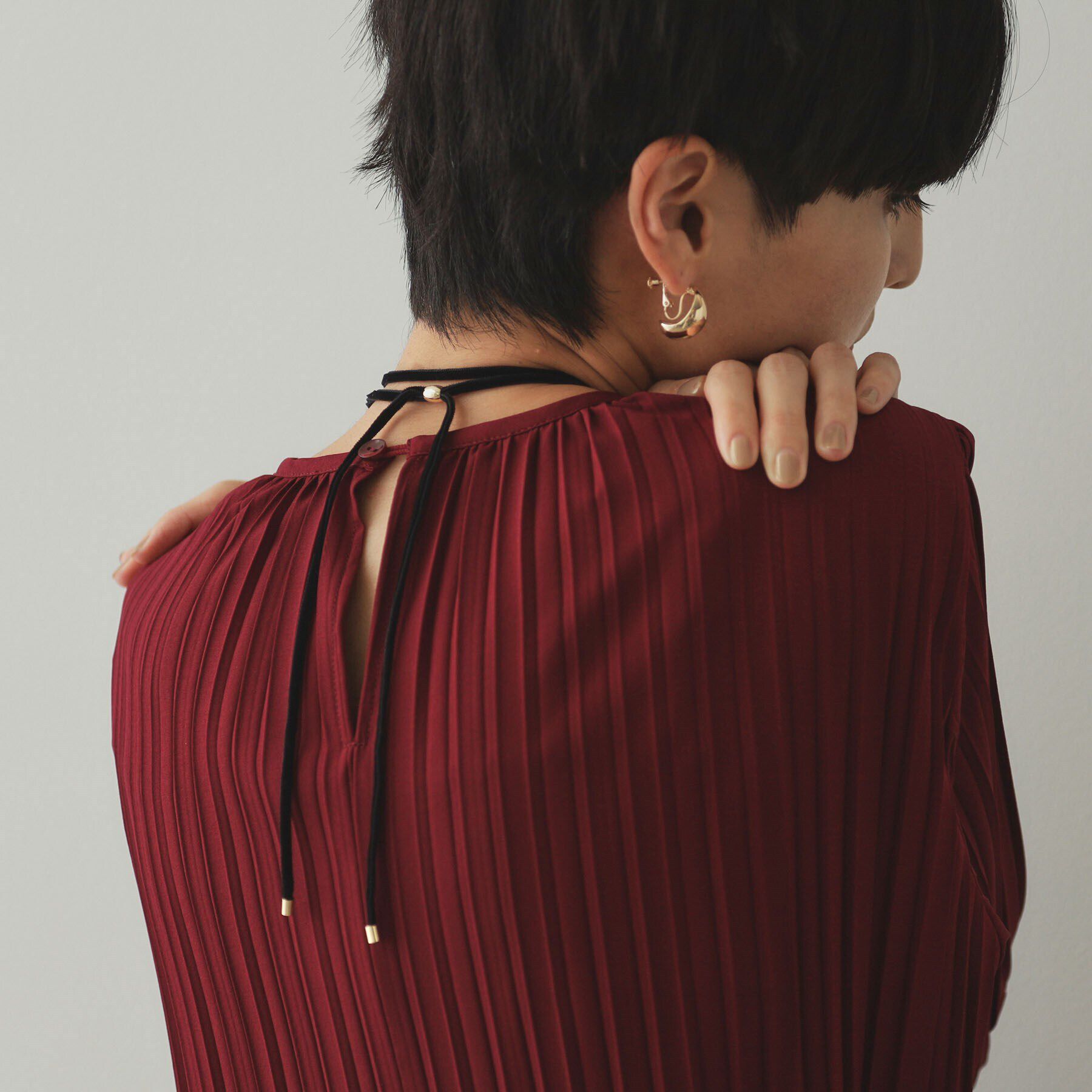 OPAQUE.CLIP「メタルハート&times;ベロアペンダント」|ネックレス|