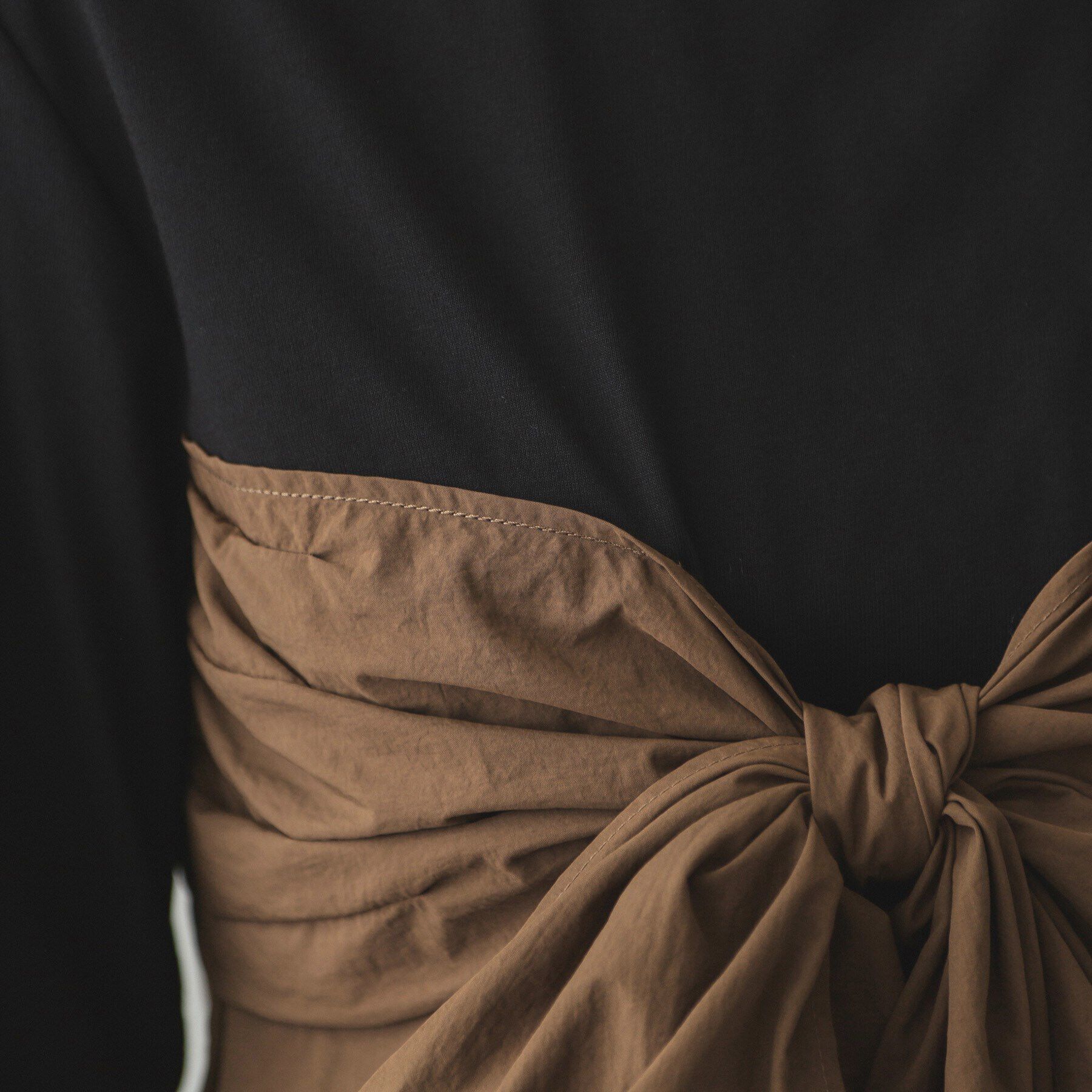 OPAQUE.CLIP「リボンビスチェ ドッキングカットソー【洗濯機洗い可】」|Tシャツ・カットソー|