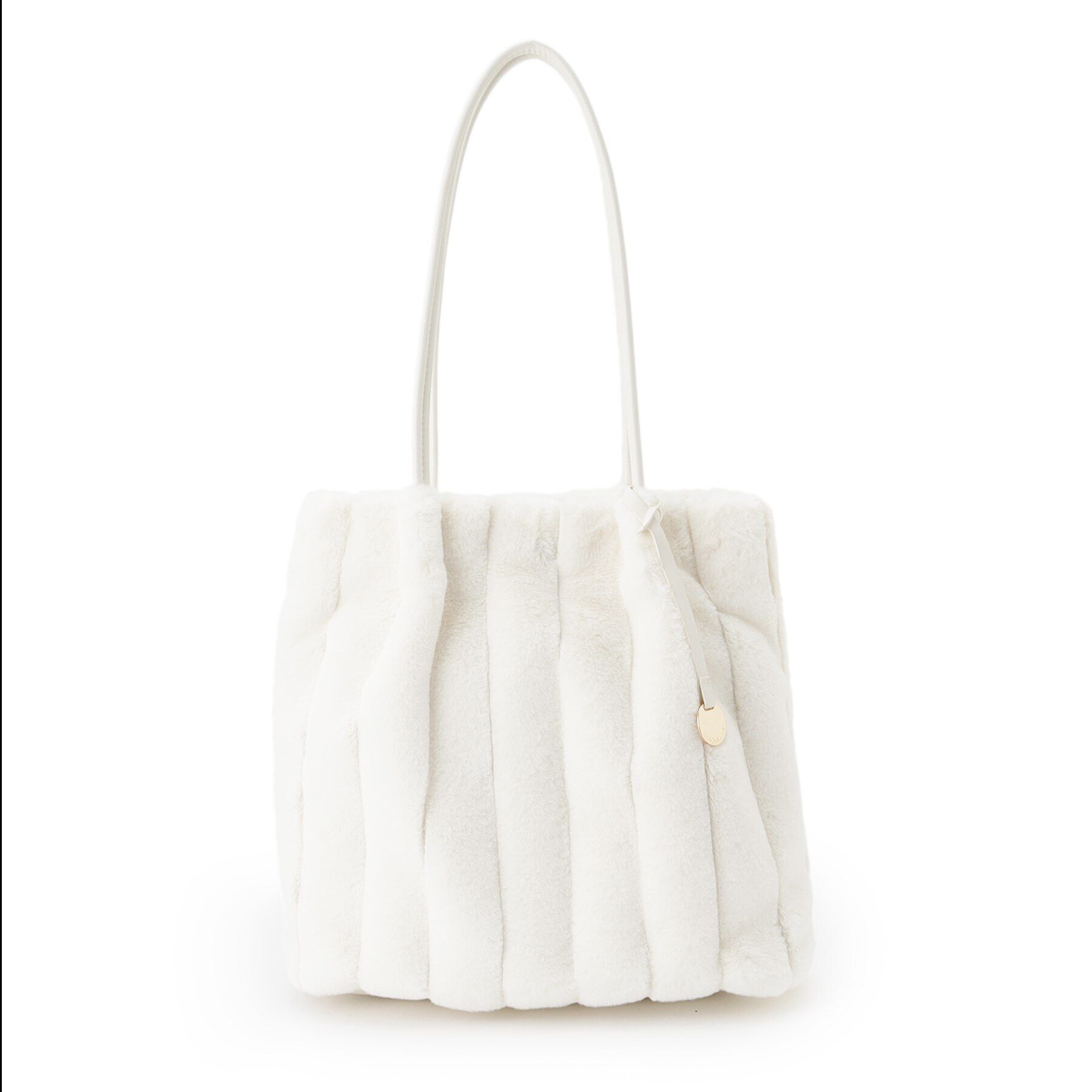 OPAQUE.CLIP「【A4サイズ対応/マチ付き】ストライプフェイクファートートバッグ」|ショルダー・メッセンジャー|