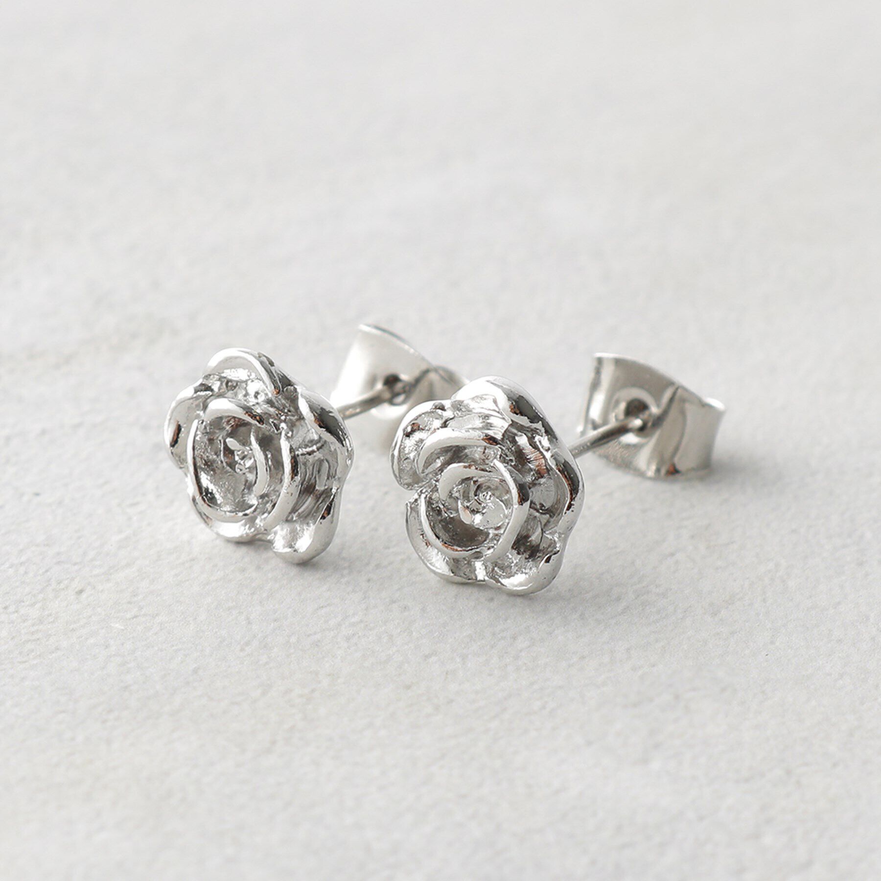 OPAQUE.CLIP「メタルローズピアス」|ピアス|シルバー(006)