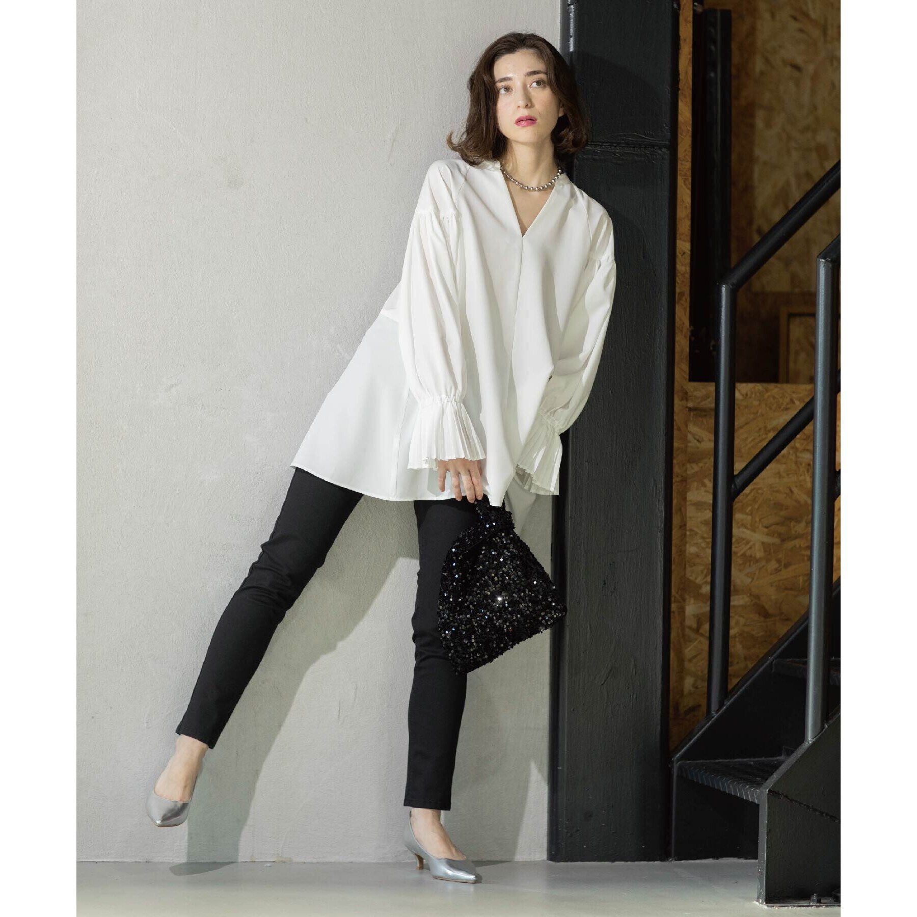 OPAQUE.CLIP「《SS-LLsize》ライクラストレッチスキニーデニムパンツ【洗濯機洗い可】」|デニム|