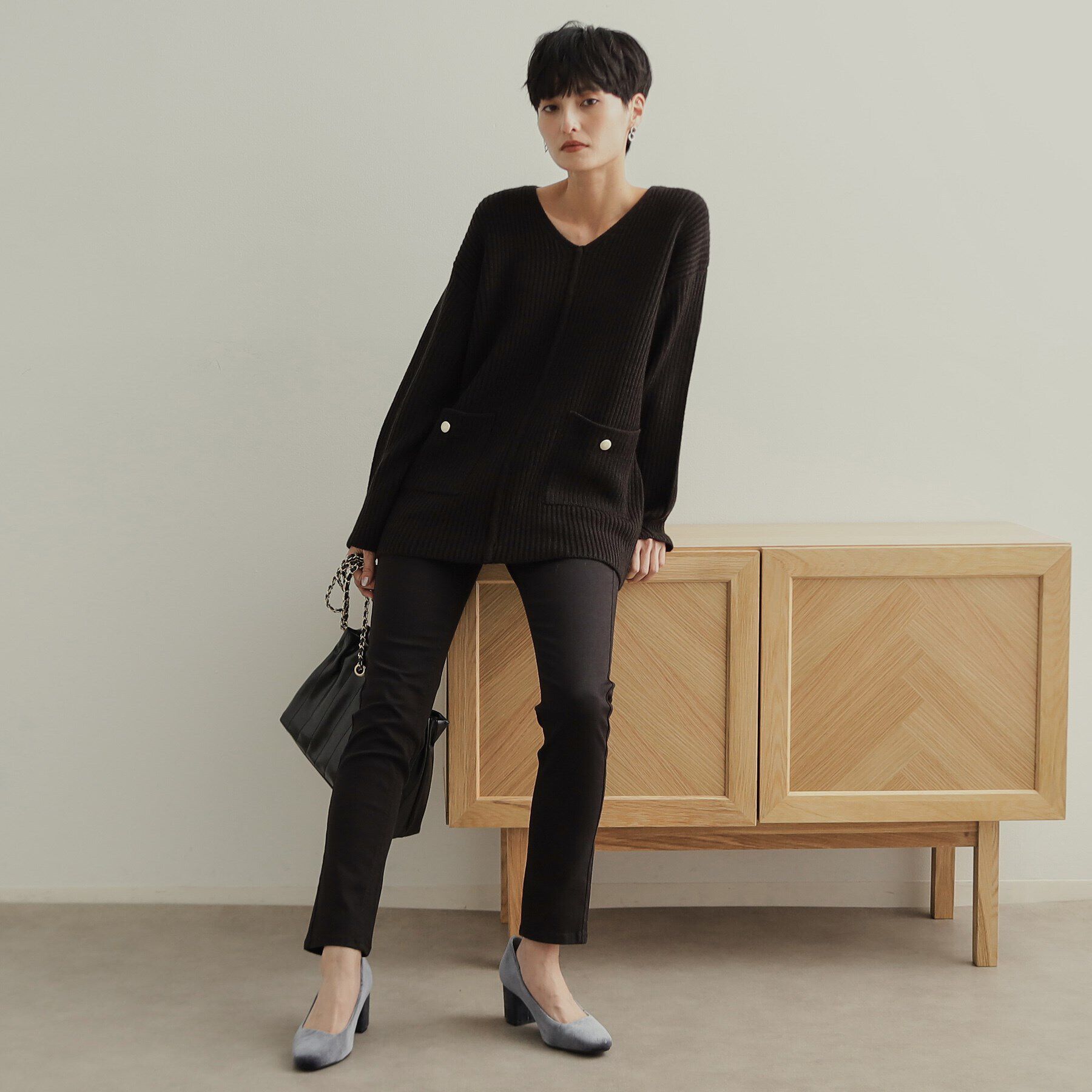 OPAQUE.CLIP「《SS-LLsize》ライクラストレッチスキニーデニムパンツ【洗濯機洗い可】」|デニム|