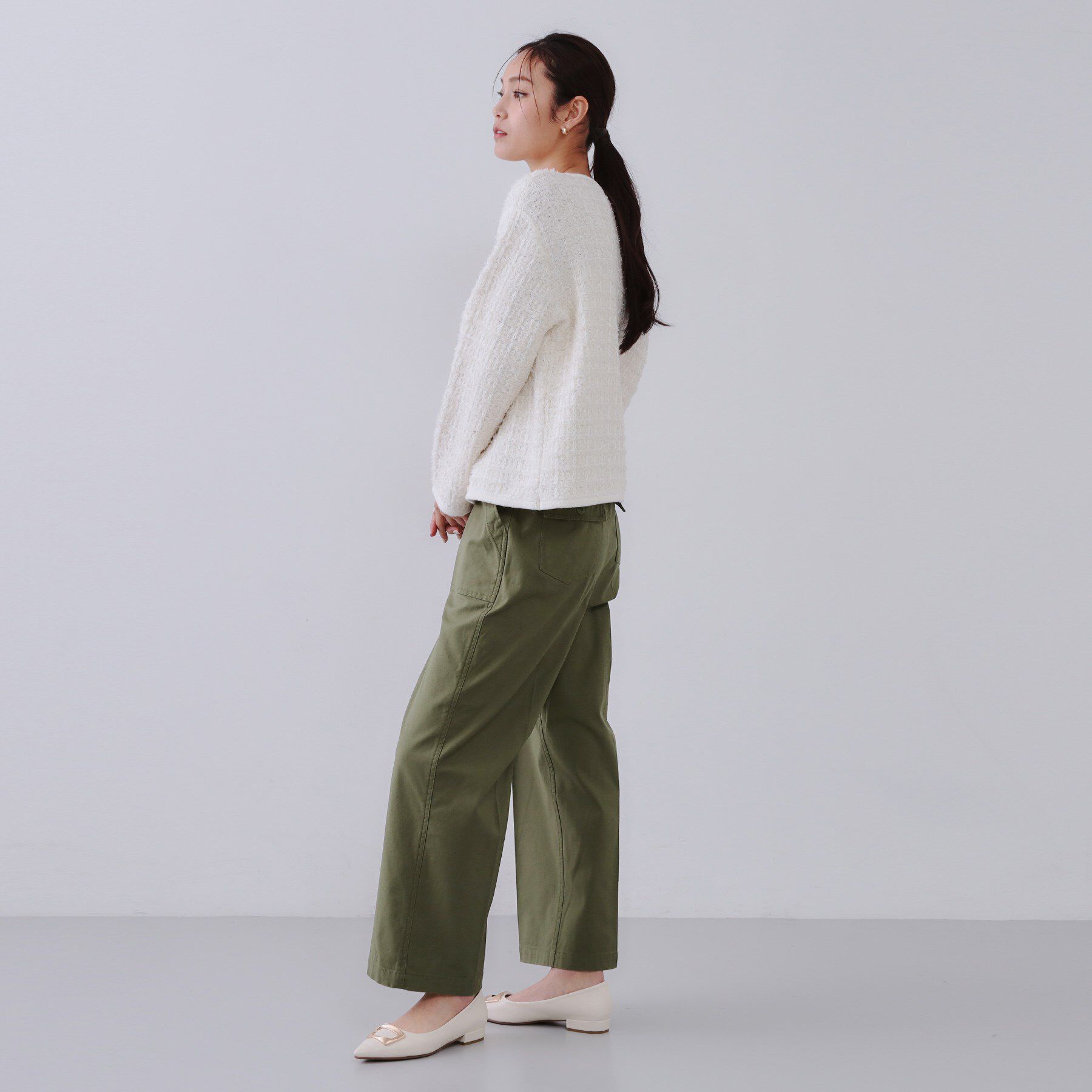 OPAQUE.CLIP「《S-LLサイズ》ストレッチベイカーワイドパンツ【洗濯機洗い可】」|その他|