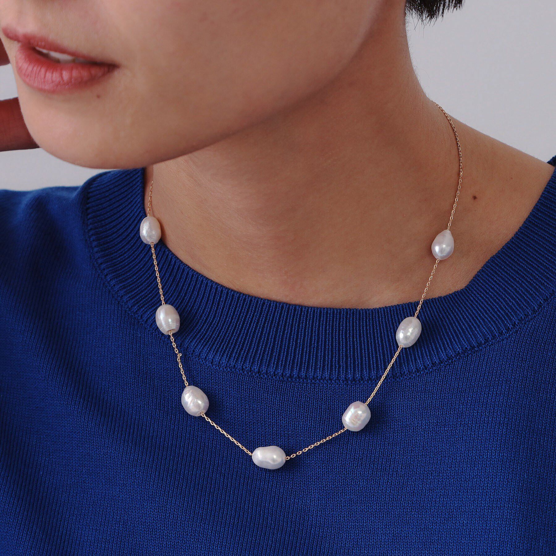 OPAQUE.CLIP「淡水パール&times;チェーンネックレス」|ネックレス|