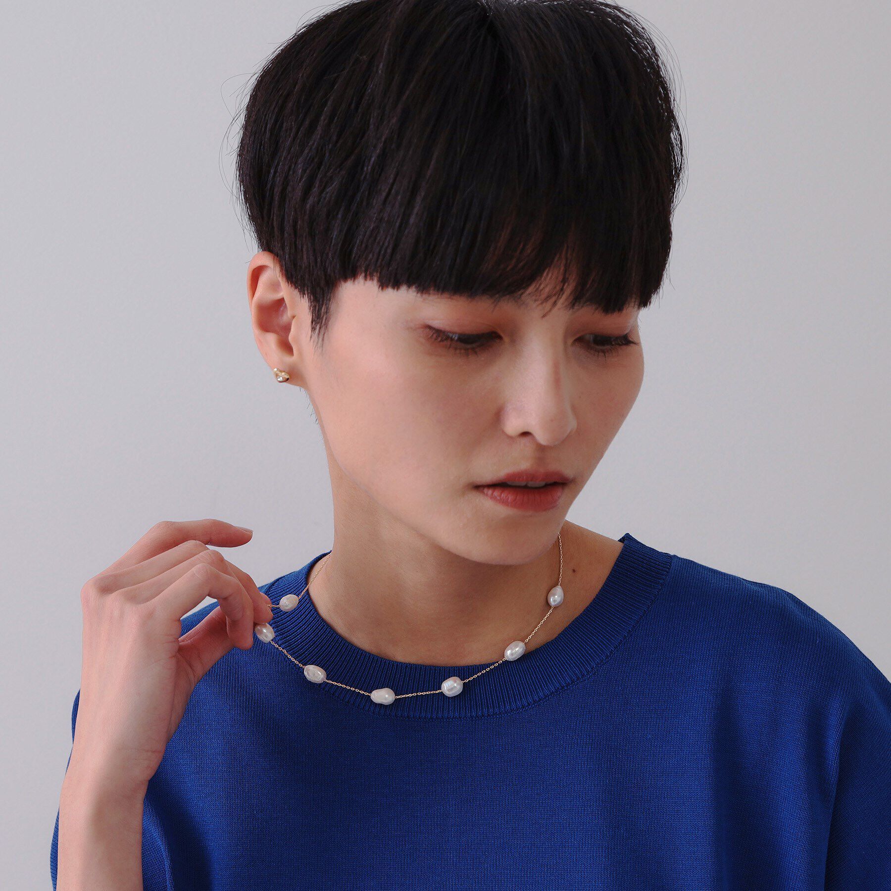 OPAQUE.CLIP「淡水パール&times;チェーンネックレス」|ネックレス|