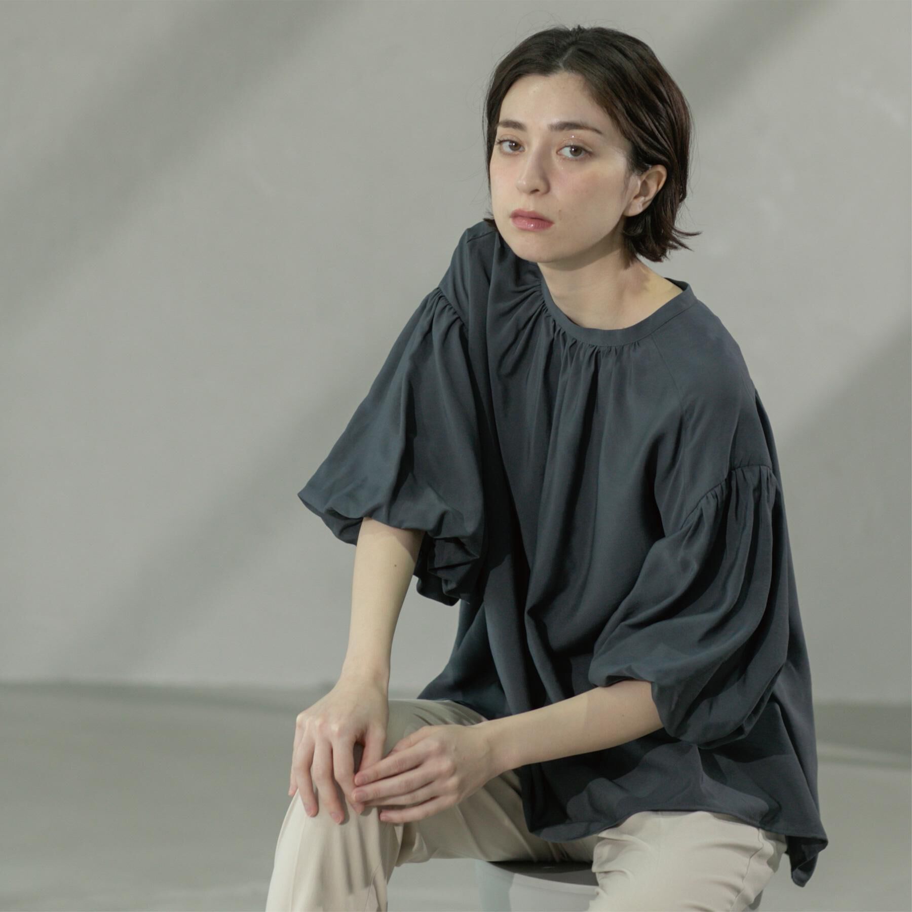 OPAQUE.CLIP「バルーンスリーブブラウス【洗濯機洗い可】」|シャツ・ブラウス|