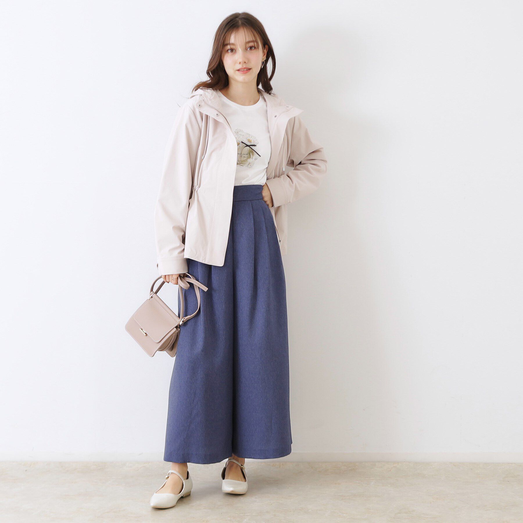 Couture broach「【UVカット・接触冷感・洗える】デイジーパルファムロンT」|Tシャツ・カットソー|