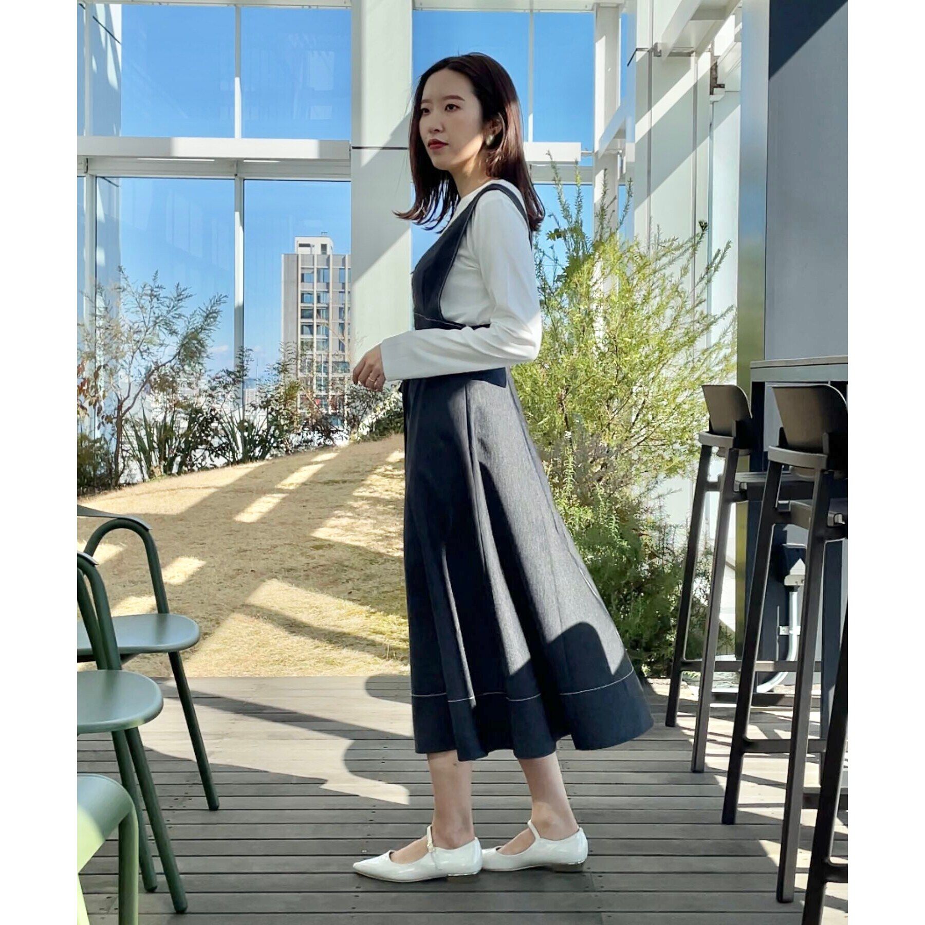 Couture broach「【UVカット・接触冷感・洗える】デイジーパルファムロンT」|Tシャツ・カットソー|