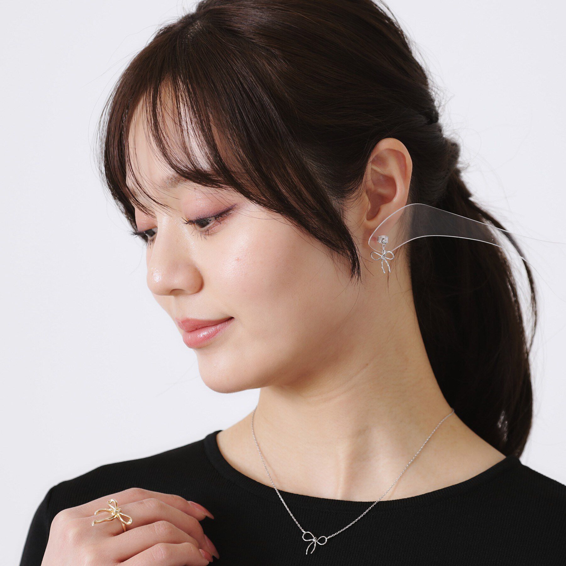 Couture broach「リボンモチーフピアス」|ピアス|