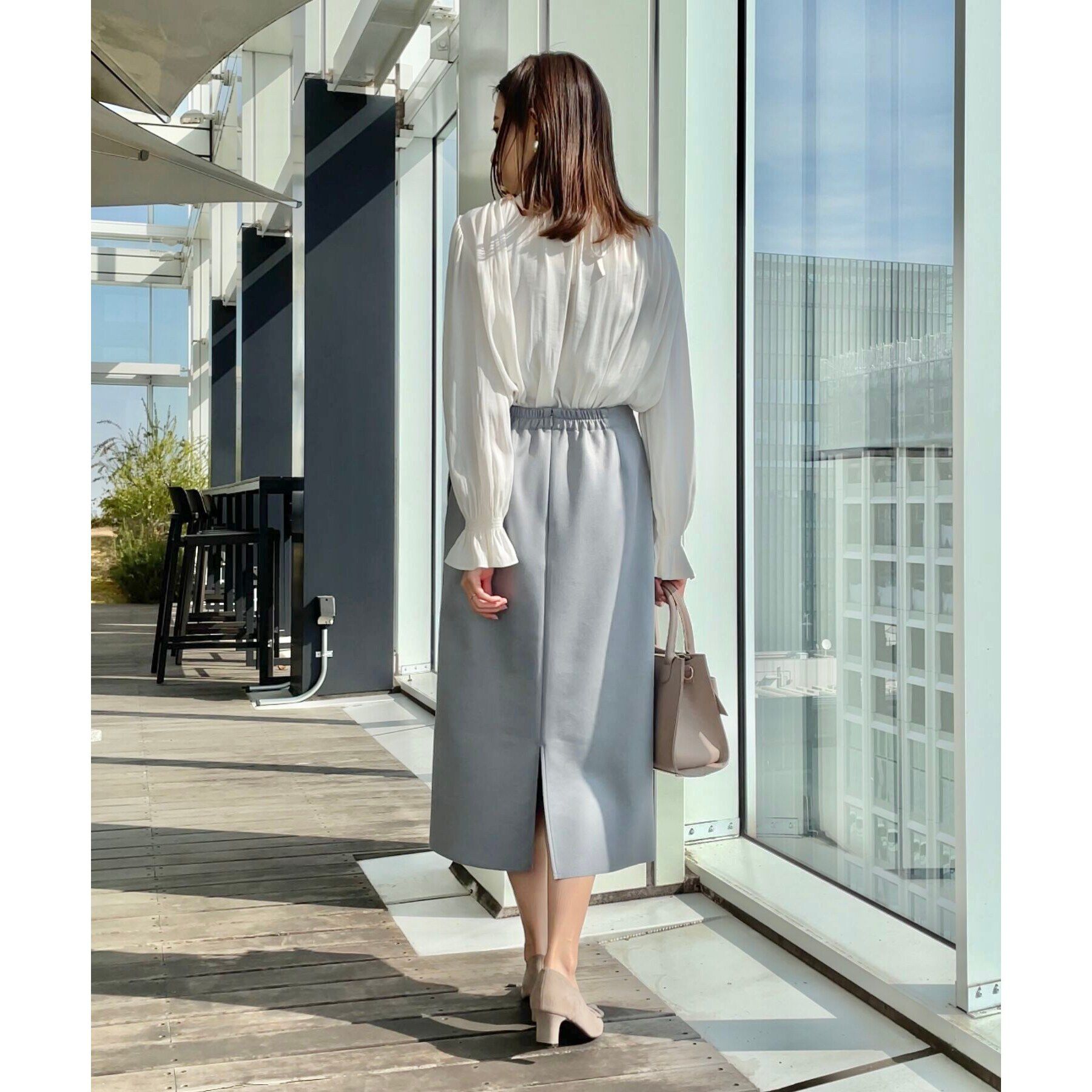 Couture broach「【通勤・大人可愛い】シャーリングギャザーブラウス」|シャツ・ブラウス|