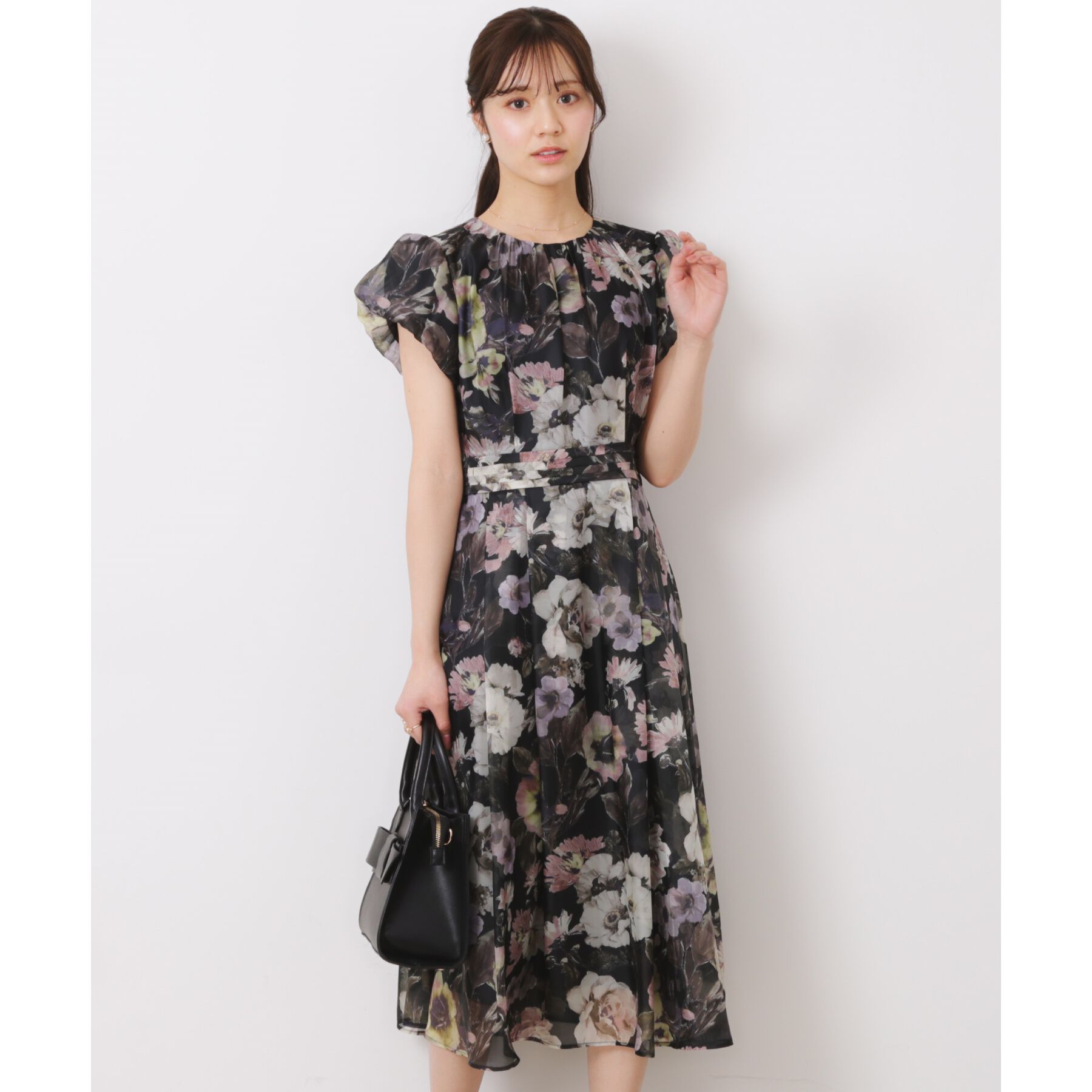 Couture broach「【花柄・一枚で着映える・細見え】Summerオーガンフルールワンピース」|ワンピース|