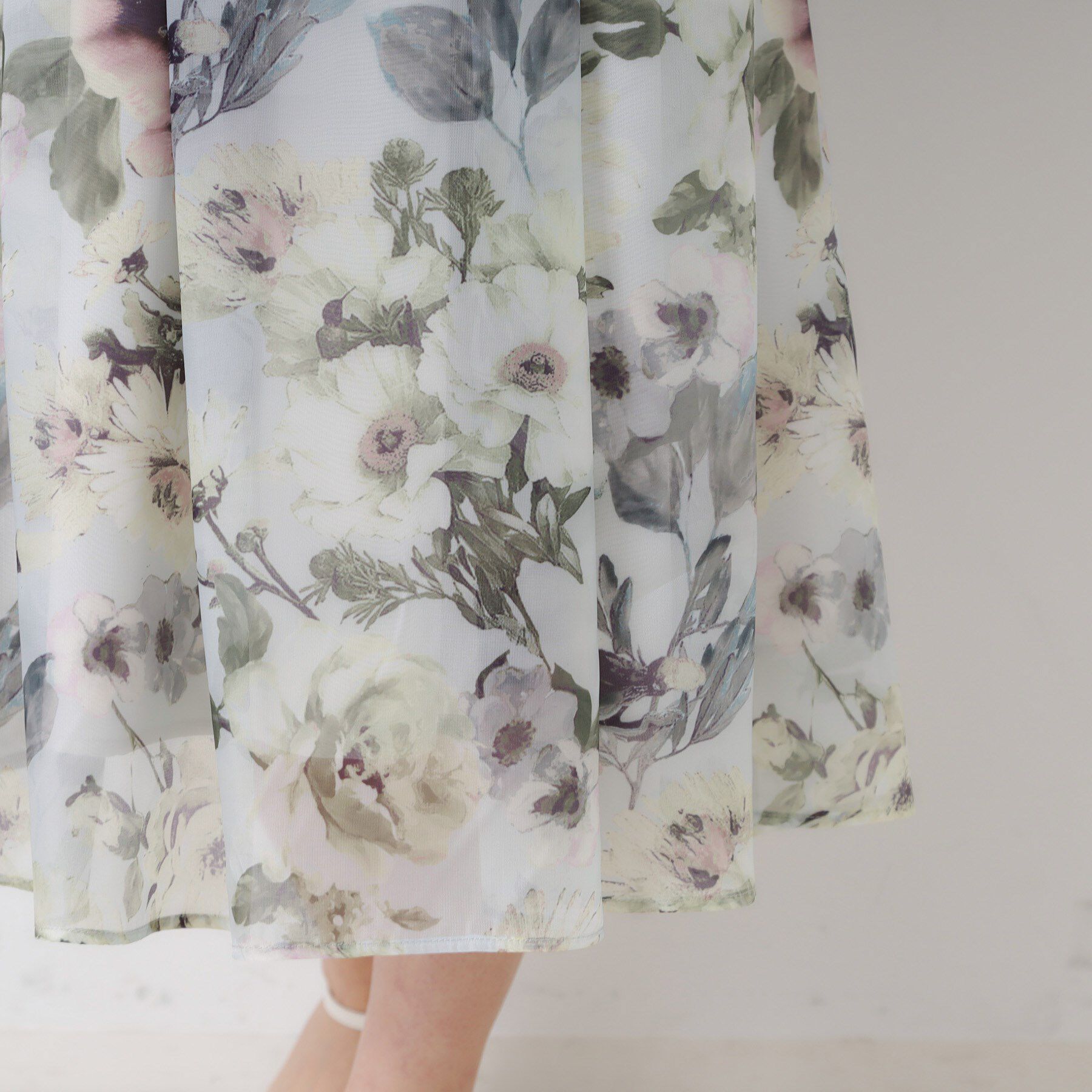 Couture broach「【花柄・一枚で着映える・細見え】Summerオーガンフルールワンピース」|ワンピース|